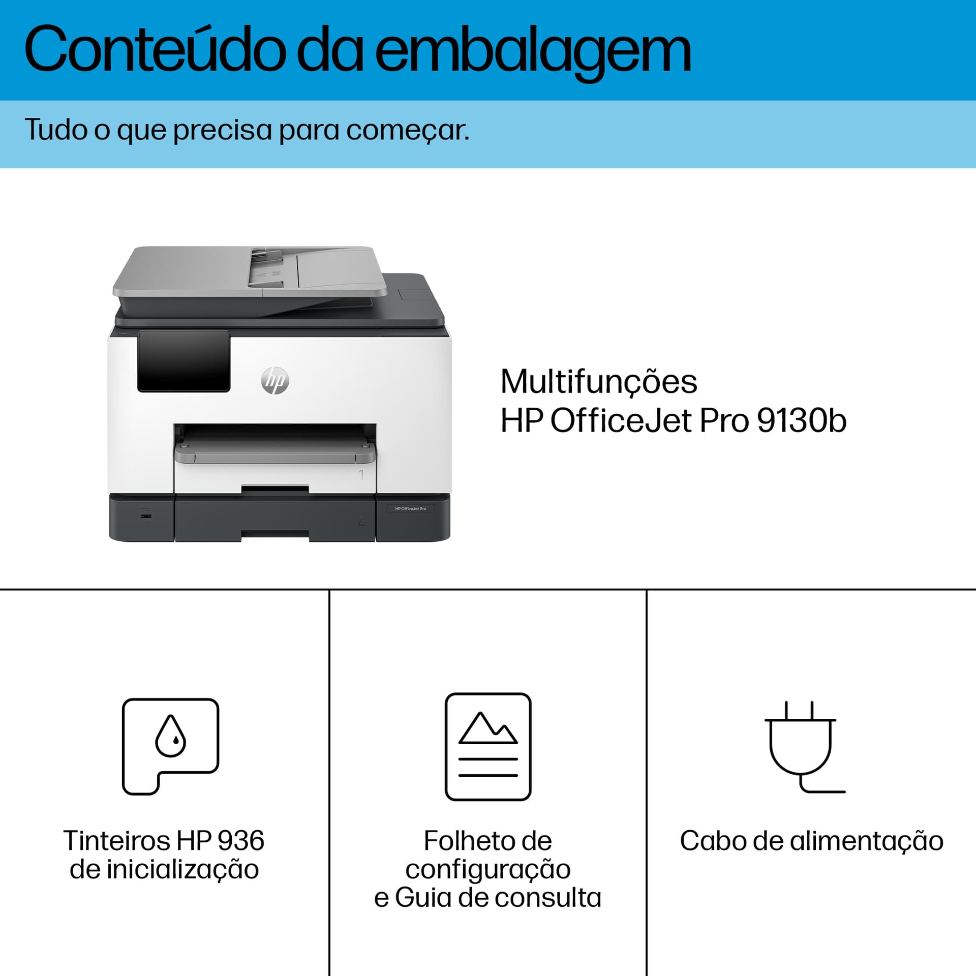HP OfficeJet Pro 9130b Sem fios All-in-One Cor Impressora, Impressão frente e verso; Copiadora, scanner, miniatura 4