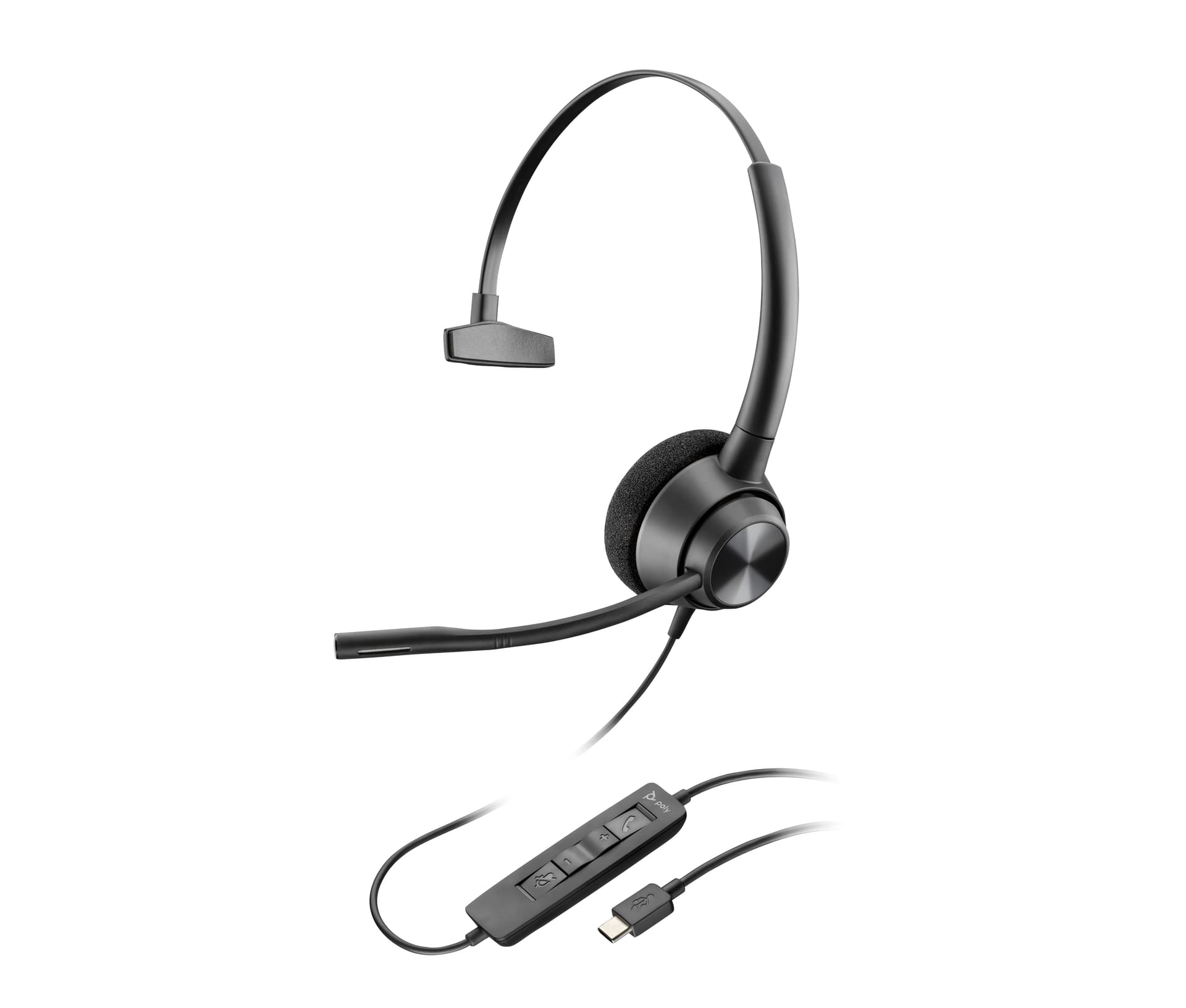 HP Poly Headset Monoaural Poly EncorePro 310 com USB-C TAA, miniatura 3