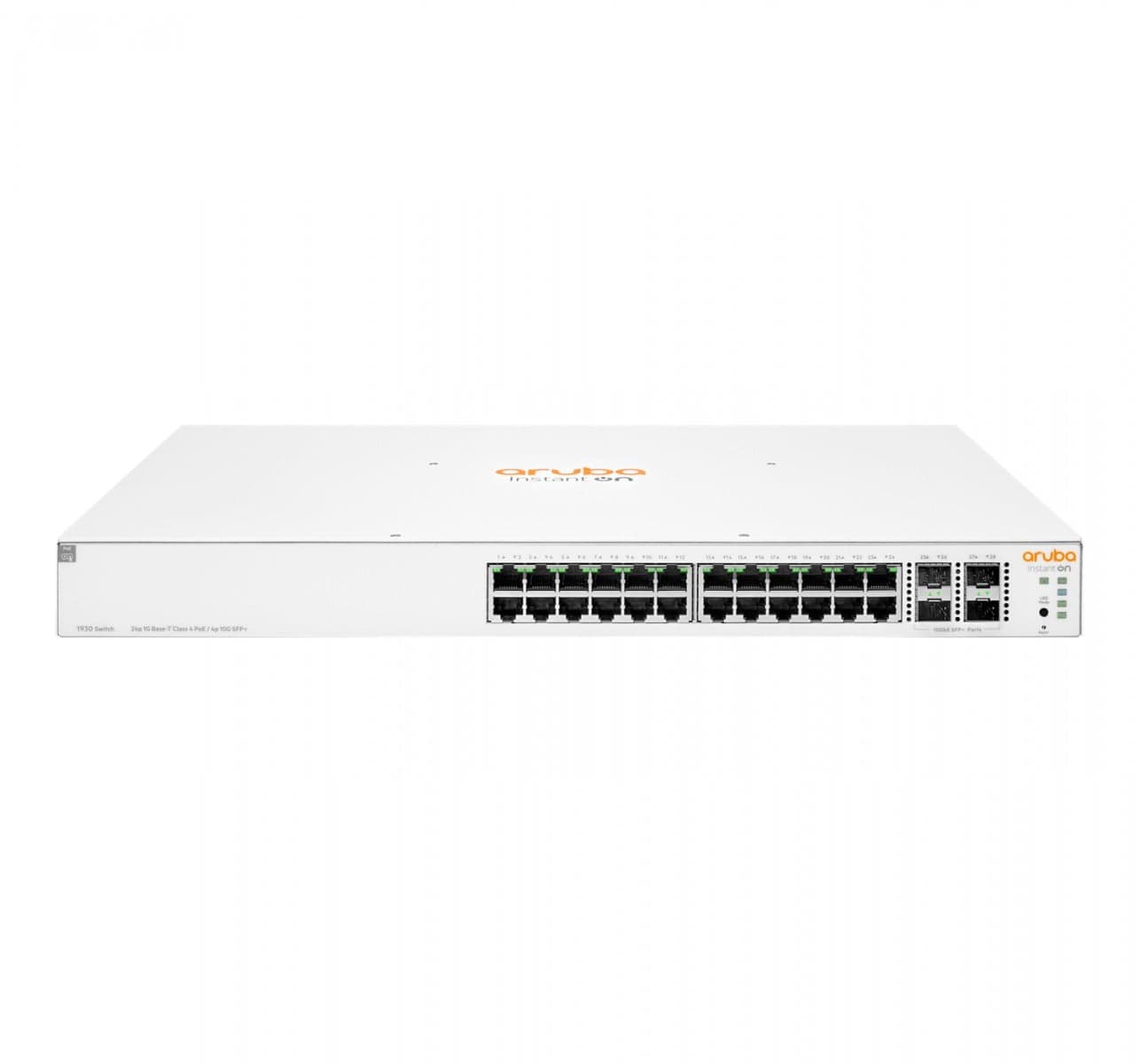 HPE Networking Instant On 1930 24G Class4 PoE 4SFP/SFP+ 370W Switch - Interruptor - L3 - Administrado - 24 x 10/100/1000 (PoE) + 4 x 1 Gigabit / 10 Gigabit SFP+ - montável em trilho - PoE (370 W), miniatura 1