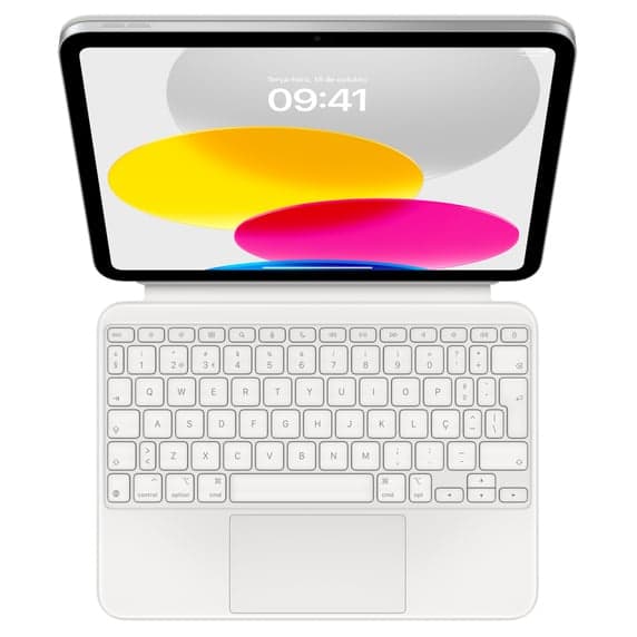 Apple Magic Keyboard Folio - Teclado e pasta de folio - com trackpad - Apple Smart connector - QWERTY - Português - para iPad Wi-Fi (10ª geração), miniatura 1