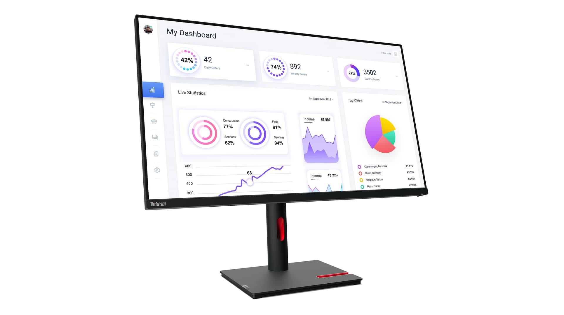 Lenovo ThinkVision T32p-30, miniatura 3