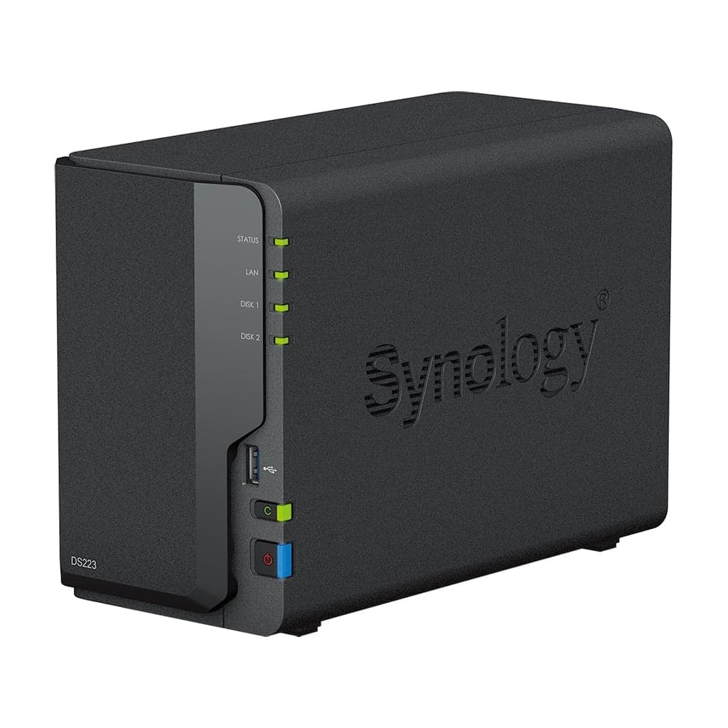 Synology Disk Station DS223 - Servidor NAS - 2 baias - SATA 6Gb/s - RAID (expansão de disco rígido) 0, 1, JBOD - RAM 2 GB - Gigabit Ethernet - iSCSI assistência, miniatura 1