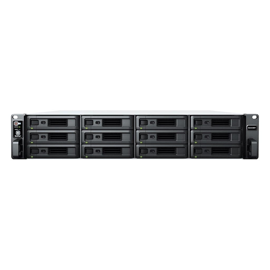 Synology RackStation RS2423+ - Servidor NAS - 12 baias - montável em bastidor - SATA 6Gb/s - RAID (expansão de disco rígido) JBOD, 0, 1, 5, 6, 10 - RAM 8 GB - Gigabit Ethernet / 10 Gigabit Ethernet - iSCSI assistência - 2U, miniatura 2