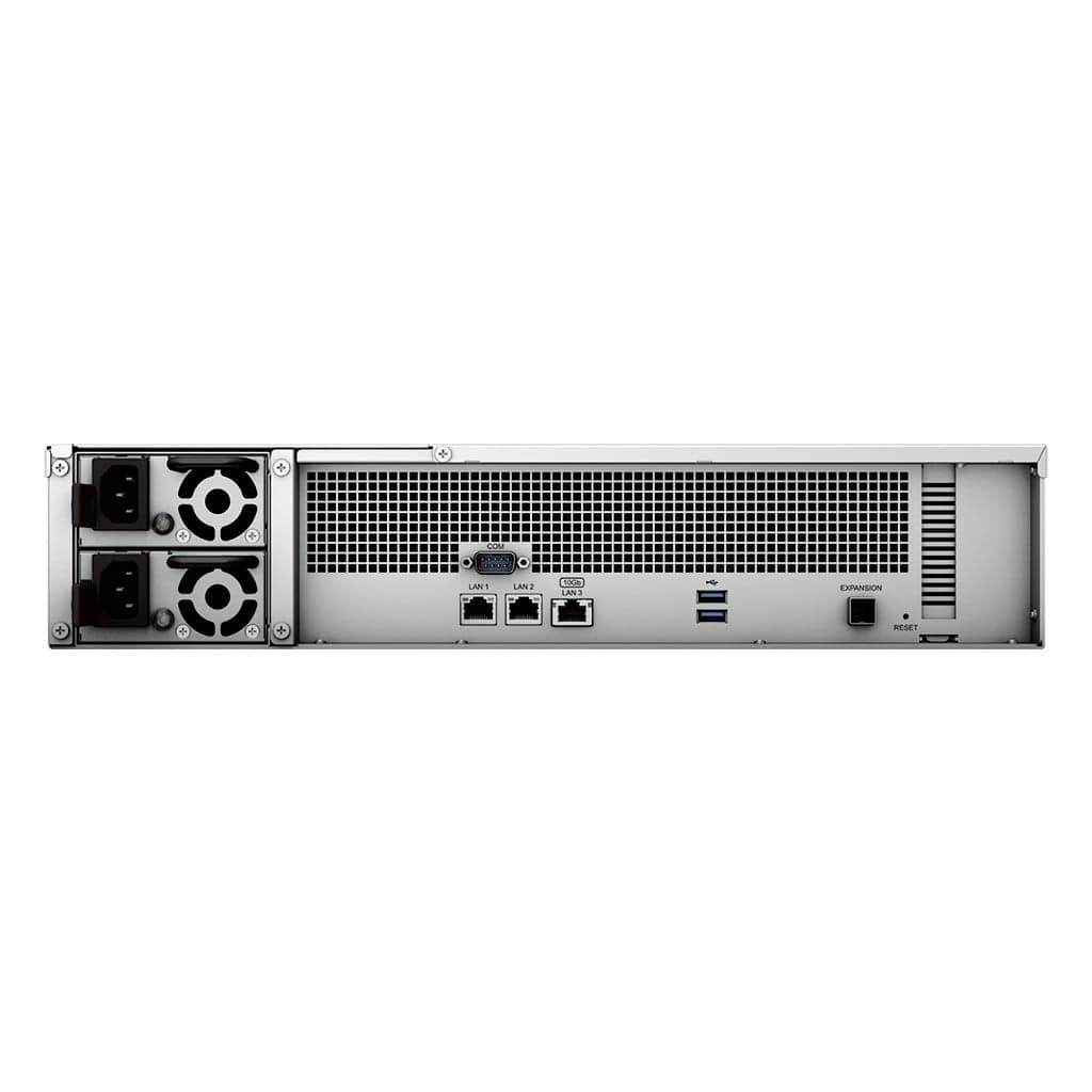 Synology RackStation RS2423+ - Servidor NAS - 12 baias - montável em bastidor - SATA 6Gb/s - RAID (expansão de disco rígido) JBOD, 0, 1, 5, 6, 10 - RAM 8 GB - Gigabit Ethernet / 10 Gigabit Ethernet - iSCSI assistência - 2U, miniatura 5