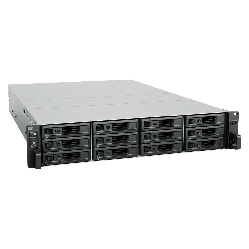 Synology SA3610 - Servidor NAS - 12 baias - montável em bastidor - SATA 6Gb/s / SAS - RAID (expansão de disco rígido) RAID F1, JBOD, 0, 1, 5, 6, 10 - RAM 16 GB - Gigabit Ethernet / 10 Gigabit Ethernet - iSCSI assistência - 2U, miniatura 7