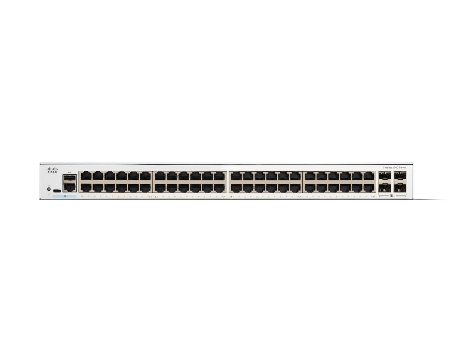 Cisco Catalyst 1200-48T-4X - Interruptor - L3 - inteligente - 48 x 10/100/1000Base-T + 4 x 10 Gigabit SFP+ - montável em trilho, miniatura 2