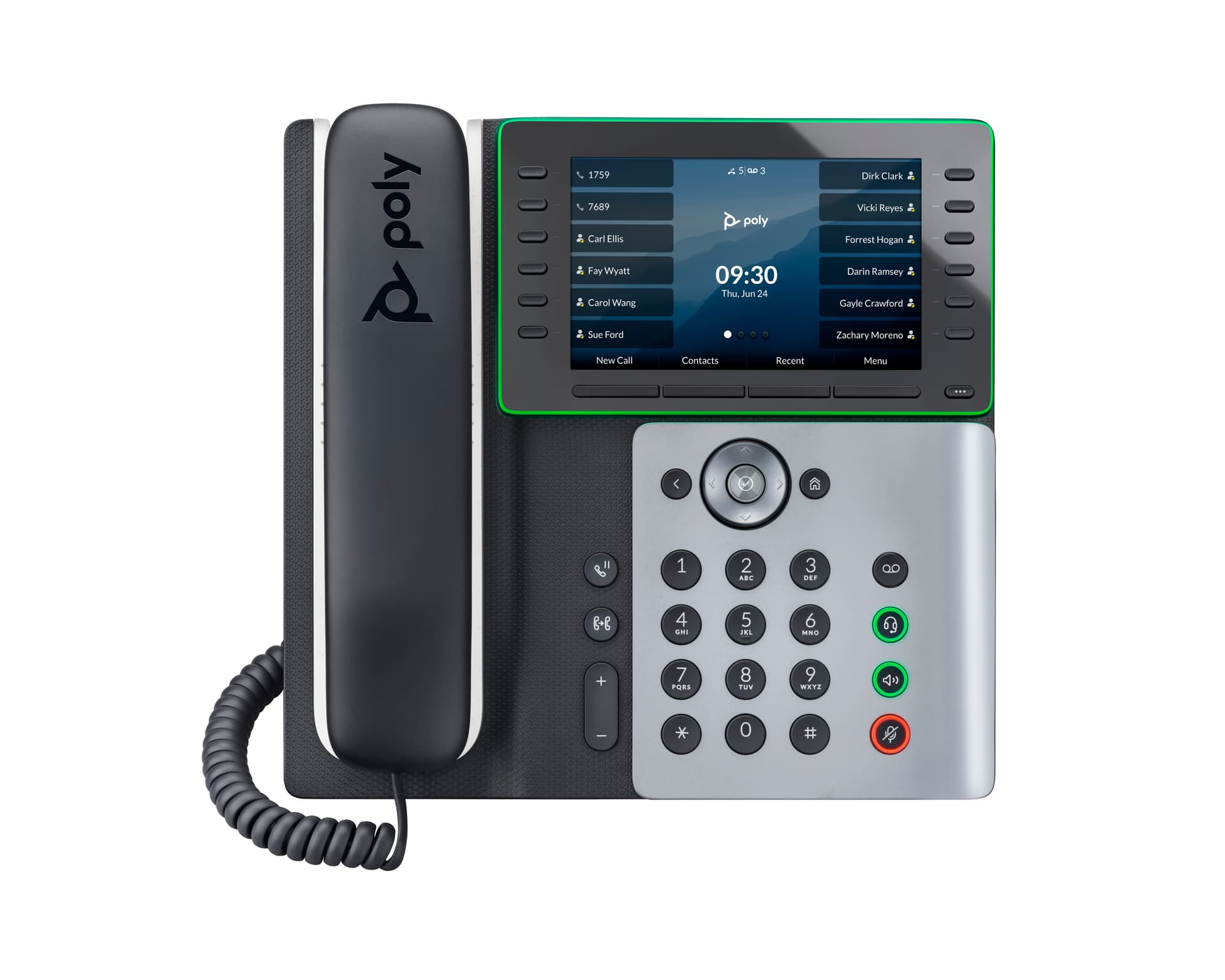 HP Poly Telefone IP Poly Edge E550 com PoE, miniatura 1