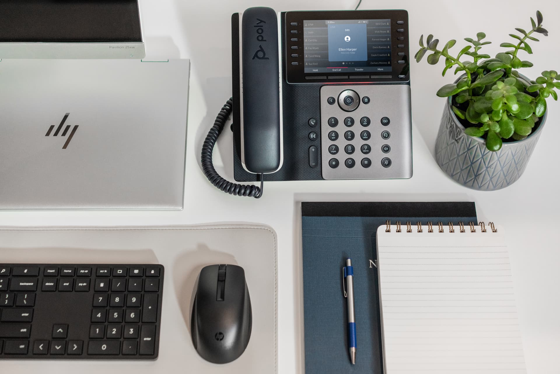 HP Poly Telefone IP Poly Edge E550 com PoE, miniatura 3