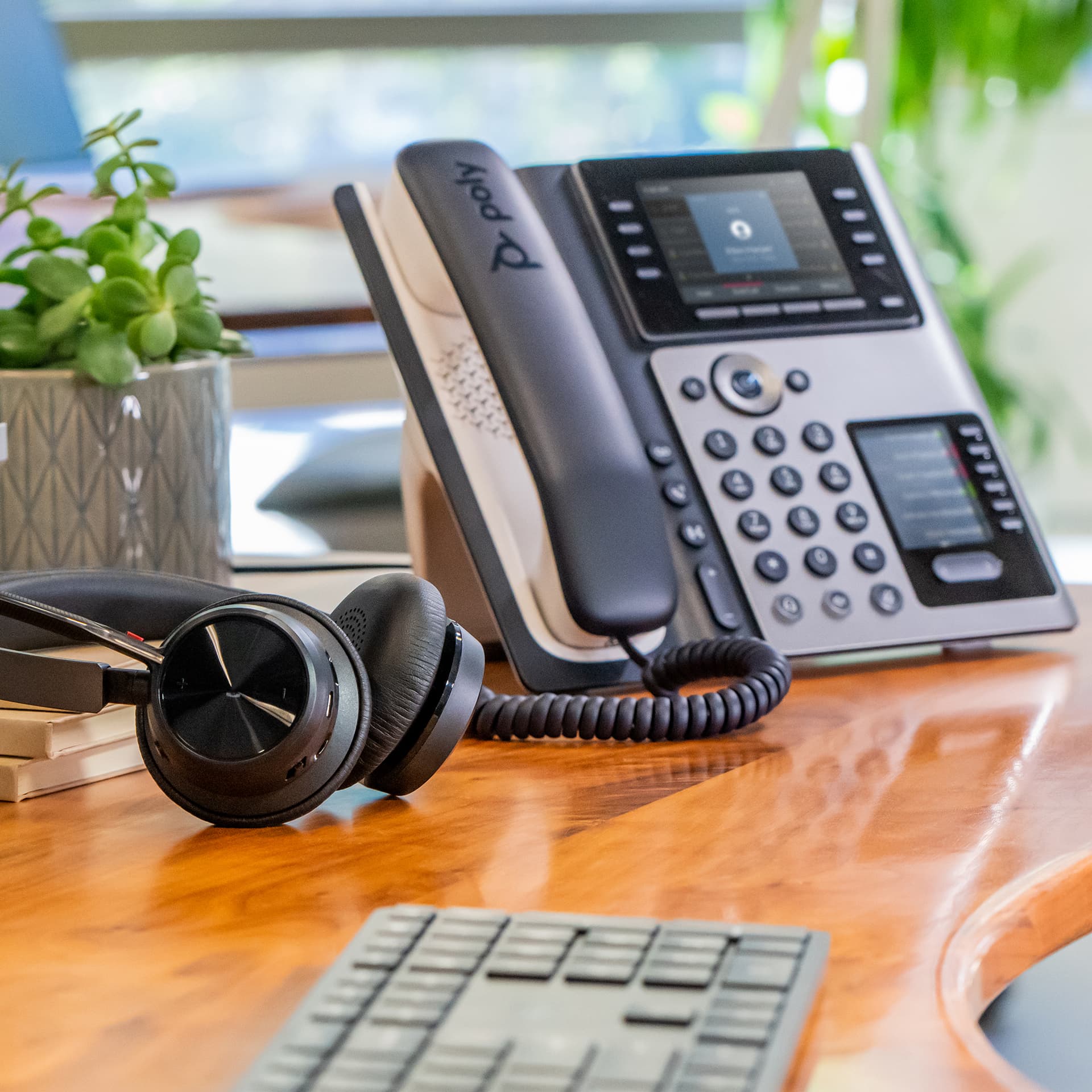 HP Poly Telefone IP Poly Edge E450 com PoE, miniatura 3