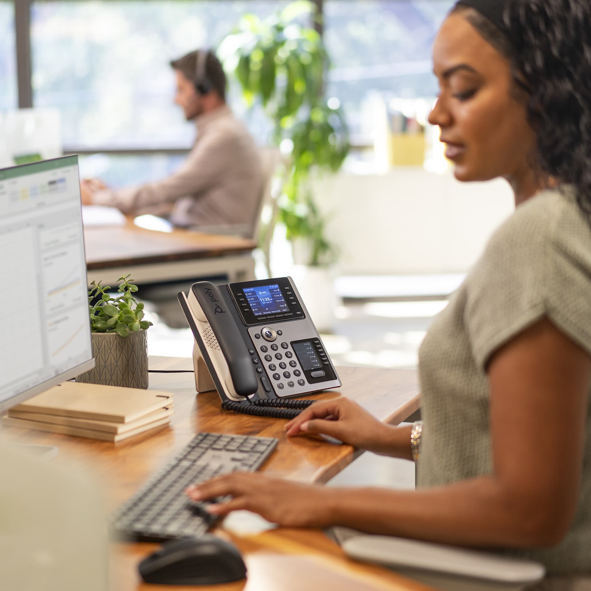HP Poly Telefone IP Poly Edge E450 com PoE, miniatura 4