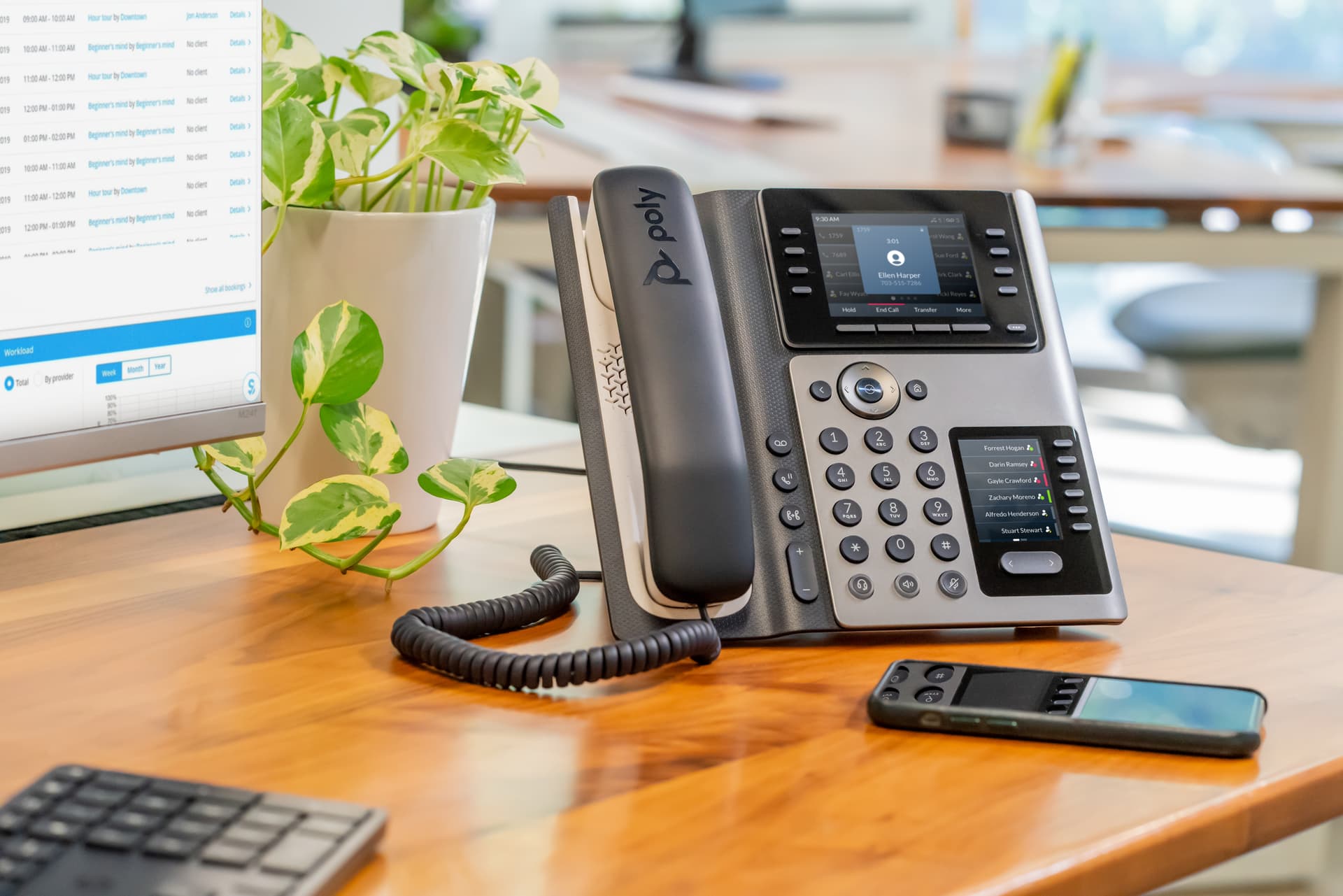 HP Poly Telefone IP Poly Edge E450 com PoE, miniatura 5