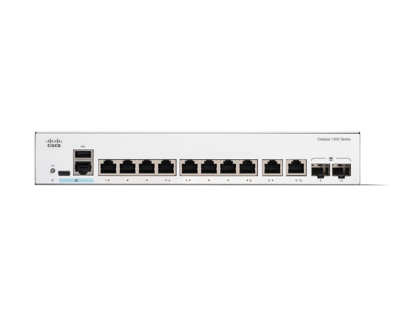 Cisco Catalyst 1200-8T-E-2G - Interruptor - Ethernet Gigabit - L3 - inteligente - 8 x 10/100/1000 + 2 x combo Gigabit SFP/RJ-45 - desktop, montável em trilho, miniatura 2