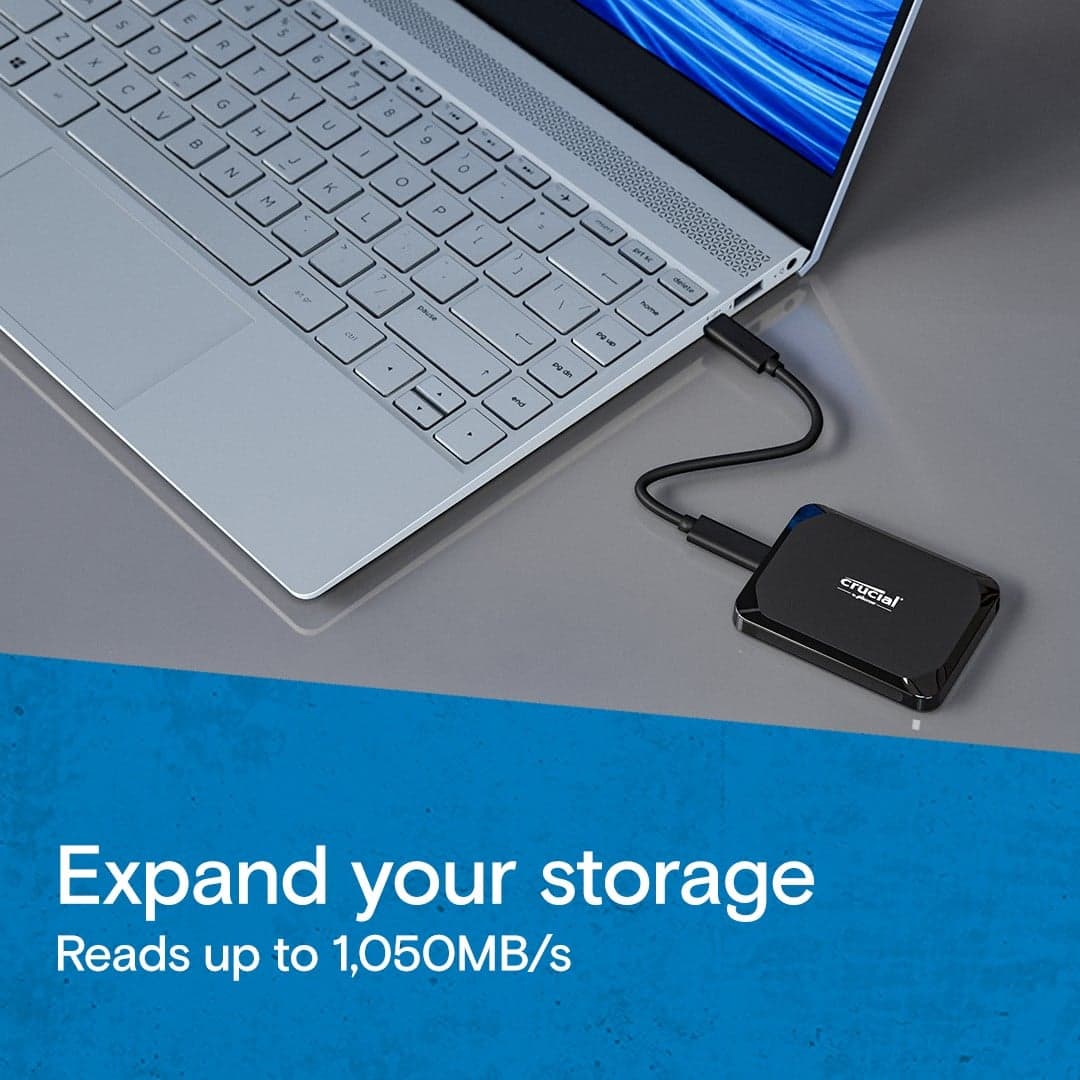 Crucial X9 - SSD - 2 TB - externa (portátil) - USB 3.2 Gen 2 (USB C conector), miniatura 2