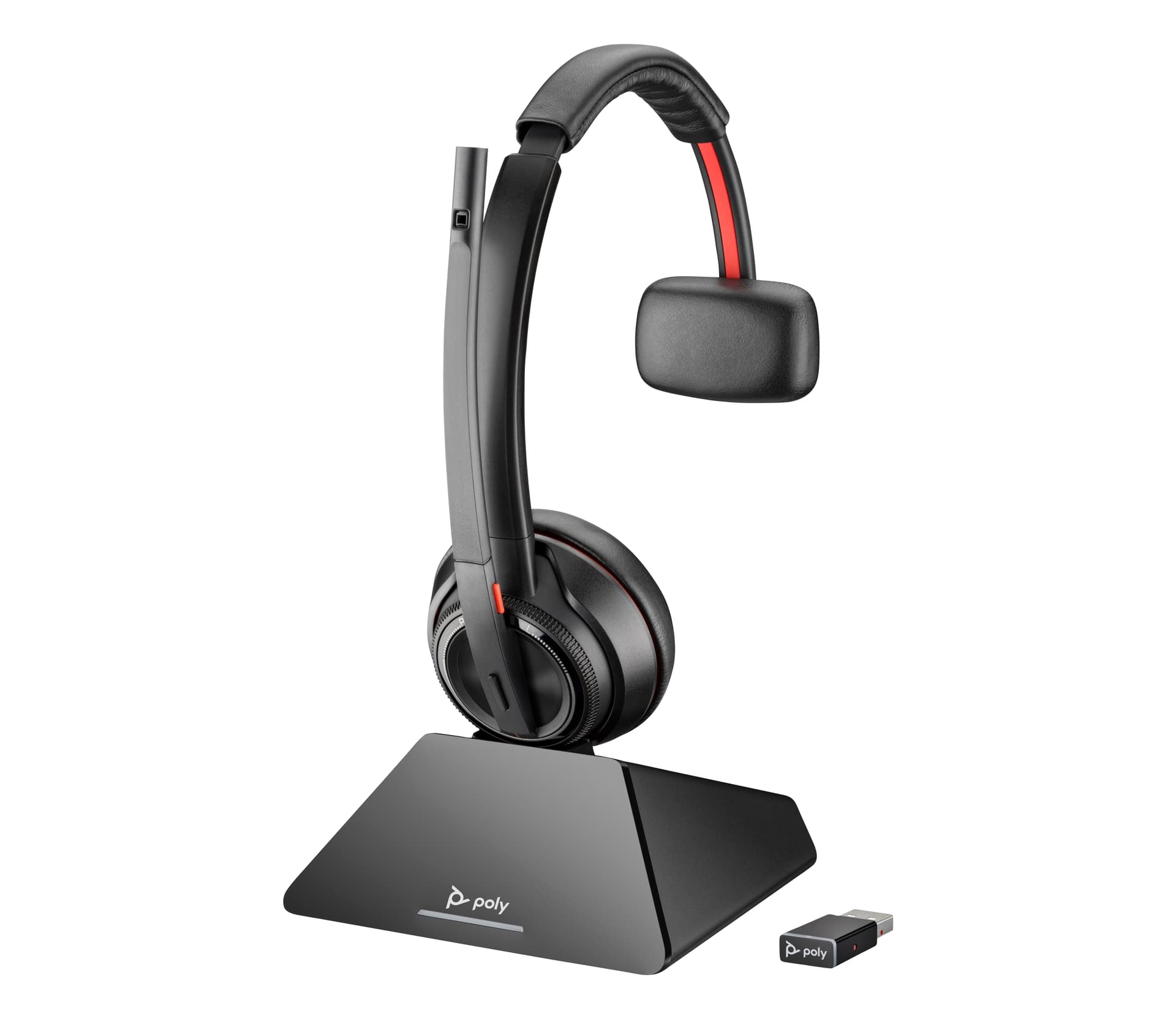 HP Poly Savi 8210 Monoaural DECT 1880-1900 MHz (sobre a cabeça) + Base de carregamento, miniatura 2