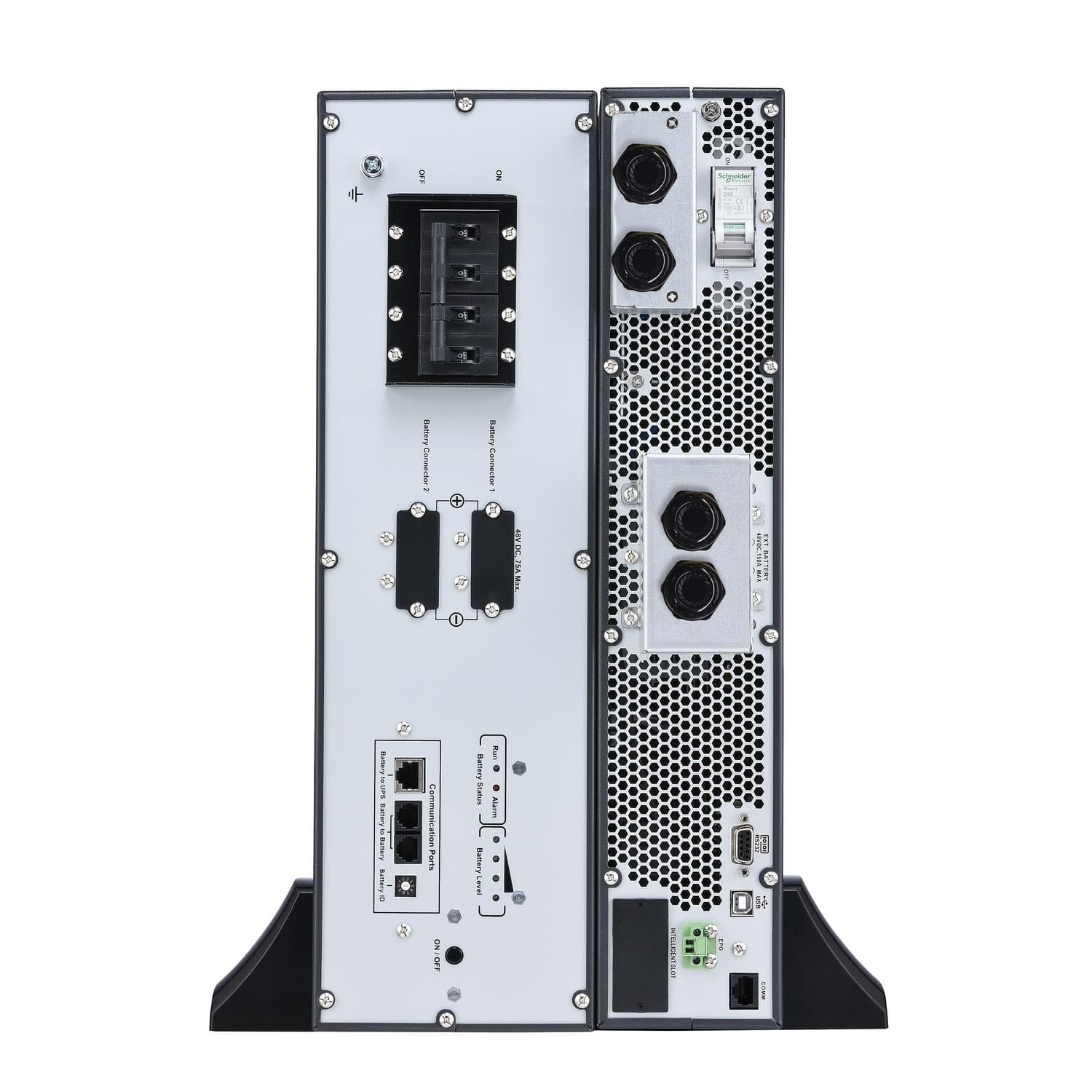 APC Easy UPS On-Line, 6kVA/6kW, Lithium-ion, Rack/Tower 5U, 230V, 1 Hard wire (1P+N+E) outlet, Intelligent Card Slot, Extended runtime, W/ rail kit, miniatura 4