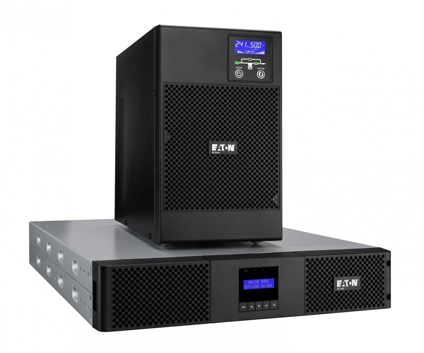 Eaton 9E - UPS - AC 200/220/230/240 V - 900 watt - 1000 VA - RS-232, USB - conectores de saída: 4 - 2U - preto, miniatura 3