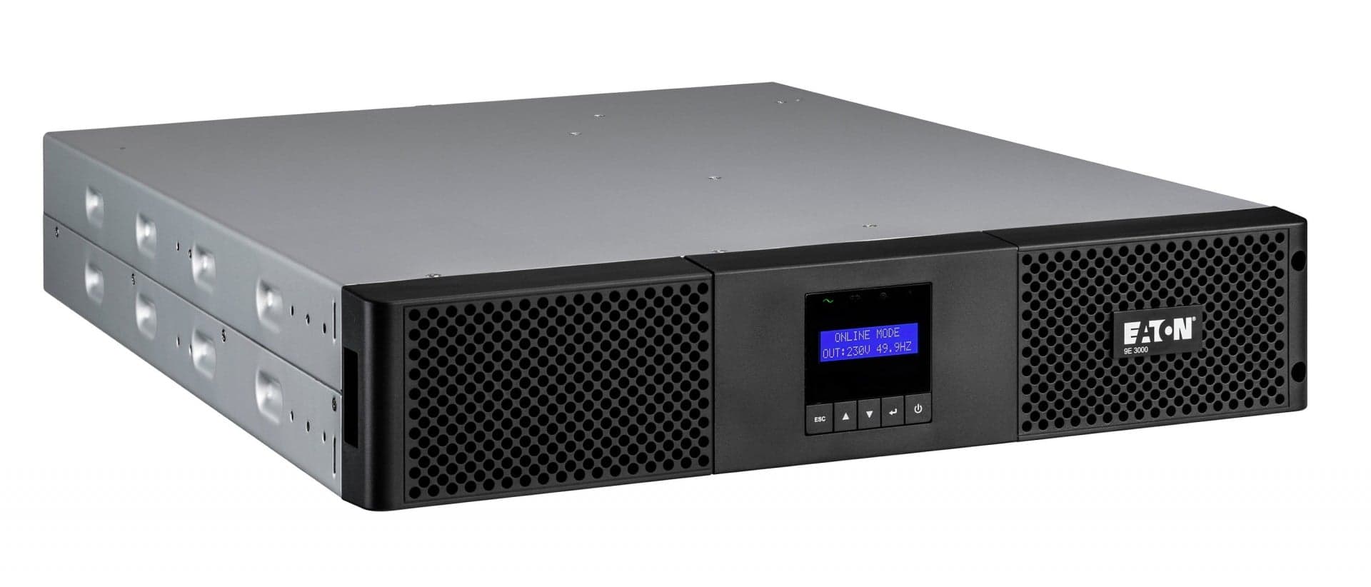 Eaton 9E - UPS (montável em bastidor / externo) - AC 200/220/230/240 V - 1800 watt - 2000 VA - 1 fase - 6 bateria x - ácido de chumbo - 7 Ah - RS-232, USB - conectores de saída: 6 - 2U - 19" - preto, miniatura 5