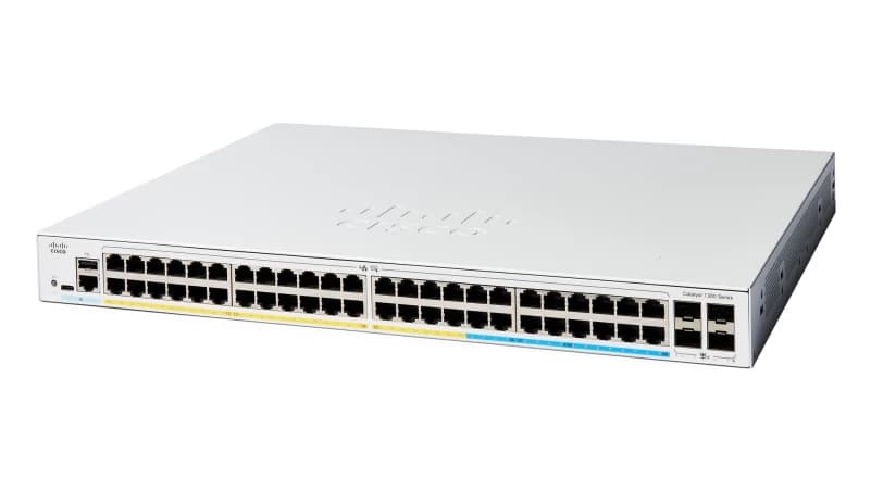 Cisco Catalyst 1300-48MGP-4X - Interruptor - L3 - Administrado - 32 x 10/100/1000 (PoE+) + 16 x 2.5G (PoE+) + 4 x 10 Gigabit SFP+ - montável em trilho - PoE+ (370 W), miniatura 2