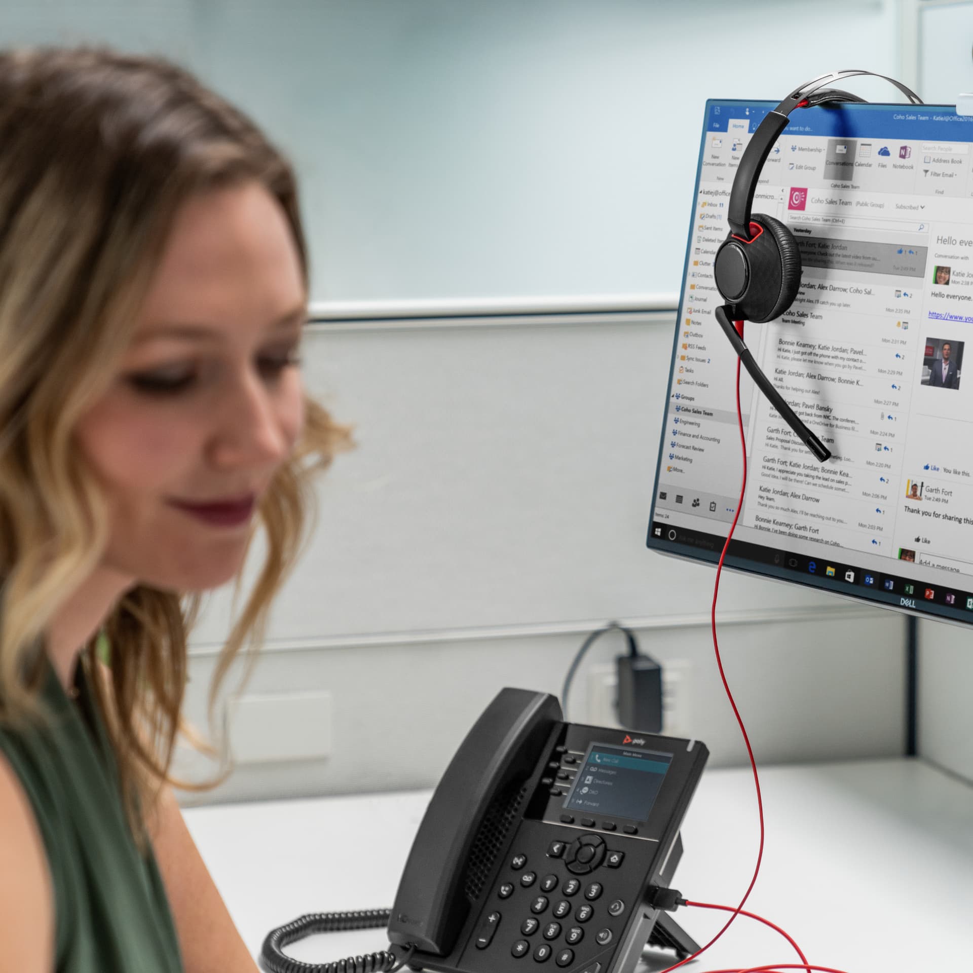 HP Poly Headset monaural Poly Blackwire 5210 com USB-C + Conector de 3,5 mm + Adaptador USB-C/A, miniatura 1
