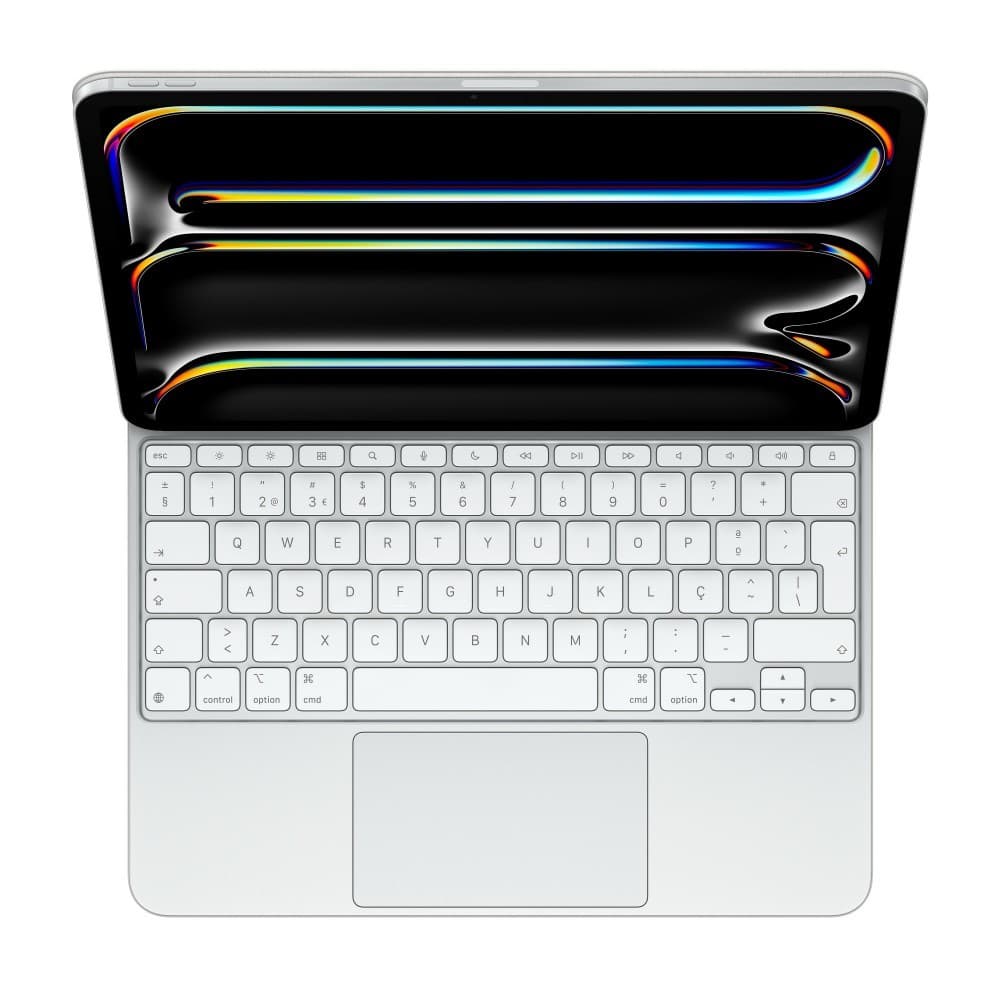 O Magic Keyboard para iPad Pro permite escrever de forma confortável: inclui um trackpad com novo design elegante e portátil: além de um descanso para o pulso em alumínio, miniatura 2