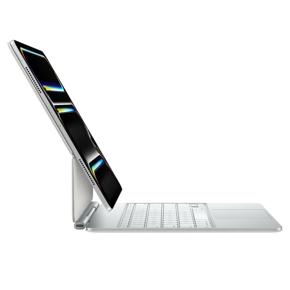 O Magic Keyboard para iPad Pro permite escrever de forma confortável: inclui um trackpad com novo design elegante e portátil: além de um descanso para o pulso em alumínio, miniatura 4