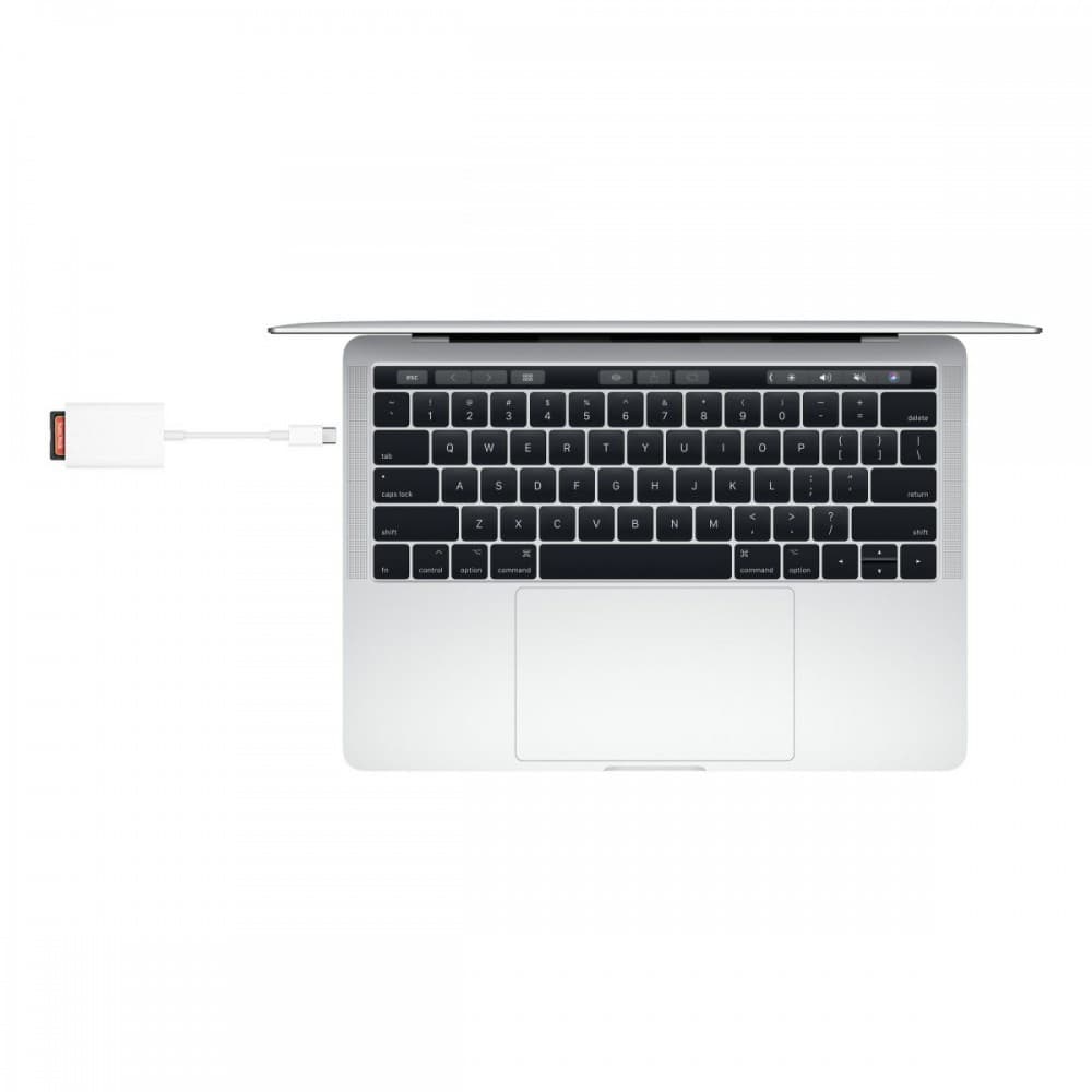 O adaptador USB‑C para Leitor de cartões SD transfere fotografias e vídeos de alta resolução a velocidades UHS‑II para o Mac, iPad ou iPhone com porta USB‑C, miniatura 5