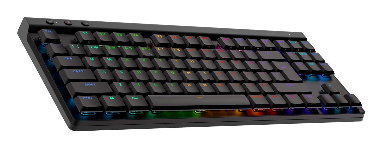 Logitech G G515 - Teclado - LIGHTSPEED - TKL - luz traseira - sem fios - 2.4 GHz, Bluetooth, USB - QWERTY - Padrão internacional americano - interruptor: GL Tactile - preto, miniatura 2