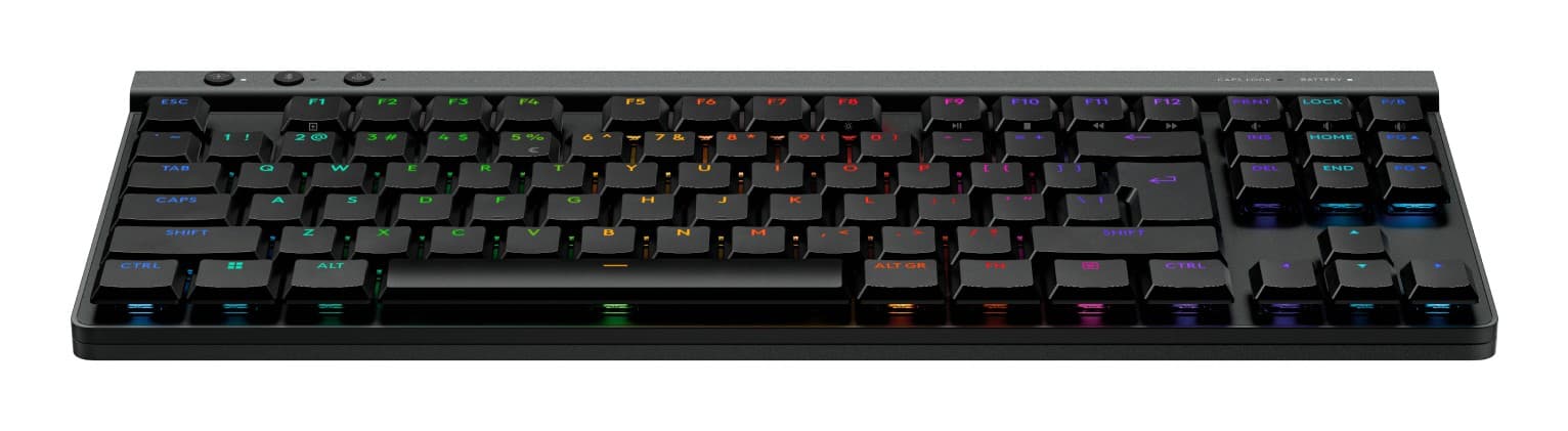 Logitech G G515 - Teclado - LIGHTSPEED - TKL - luz traseira - sem fios - 2.4 GHz, Bluetooth, USB - QWERTY - Padrão internacional americano - interruptor: GL Tactile - preto, miniatura 4