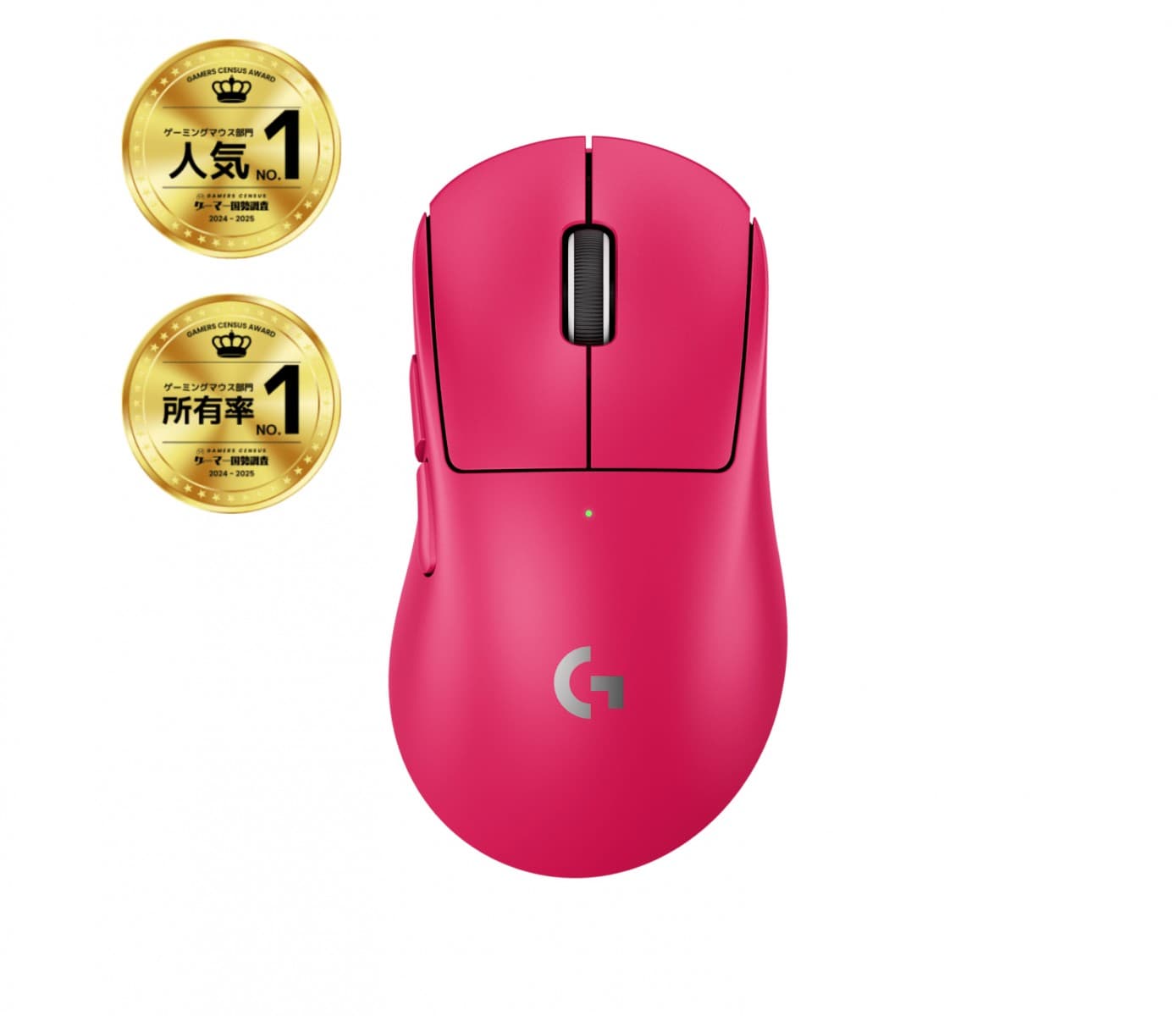 Logitech G PRO X SUPERLIGHT 2 DEX - Rato - ergonómico - para direita - óptico - 5 botões - sem fios, com cabo - 2.4 GHz, USB - rosa, miniatura 2