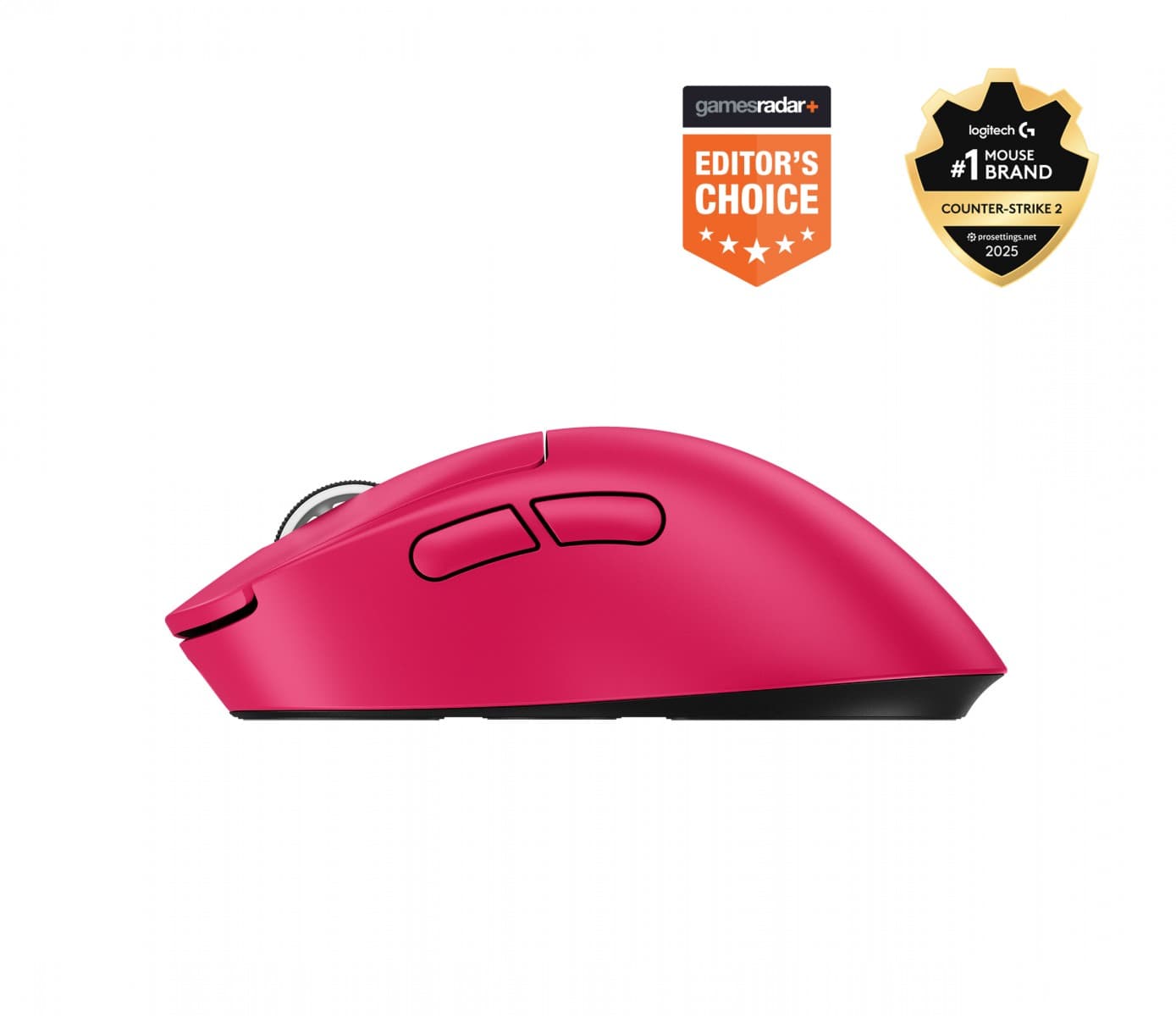 Logitech G PRO X SUPERLIGHT 2 DEX - Rato - ergonómico - para direita - óptico - 5 botões - sem fios, com cabo - 2.4 GHz, USB - rosa, miniatura 4
