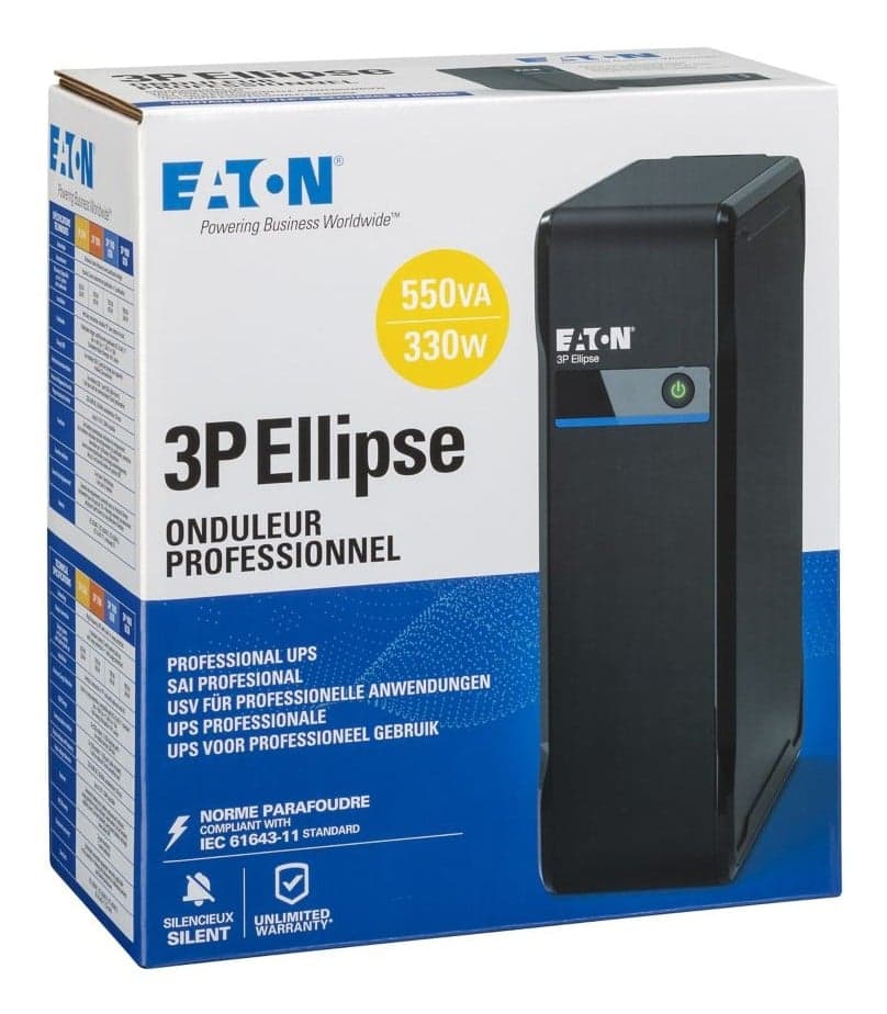 Eaton 3P Ellipse 550 IEC - UPS - AC 220-240 V - 330 watt - 550 VA - conectores de saída: 4, miniatura 8