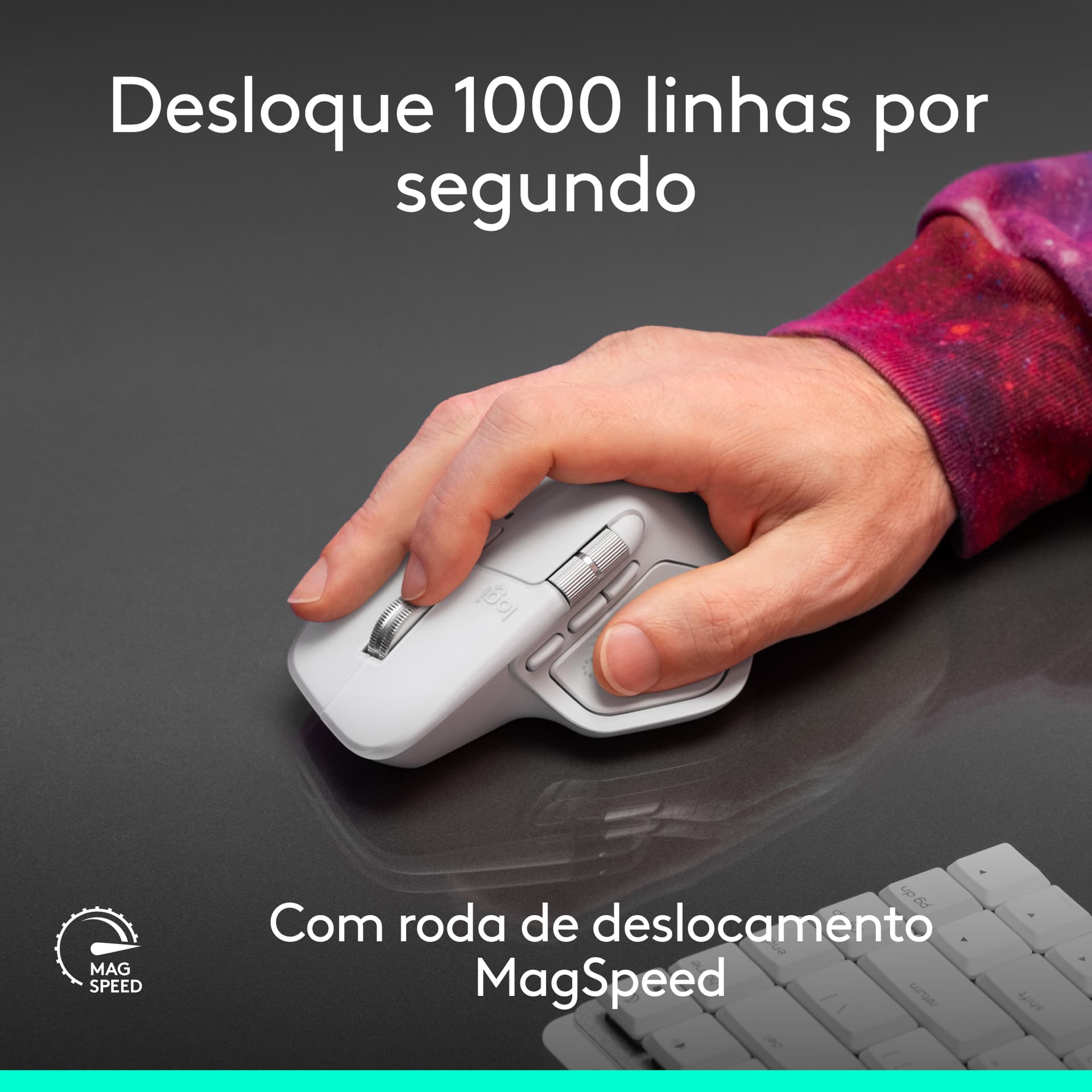 Logitech MX Master 4 for Mac, rato ergonómico com Bluetooth com feedback tátil de desempenho avançado, deslocamento ultrarrápido, carregamento por USB-C , MacOS, iPadOS, Windows - preto sideral, miniatura 9