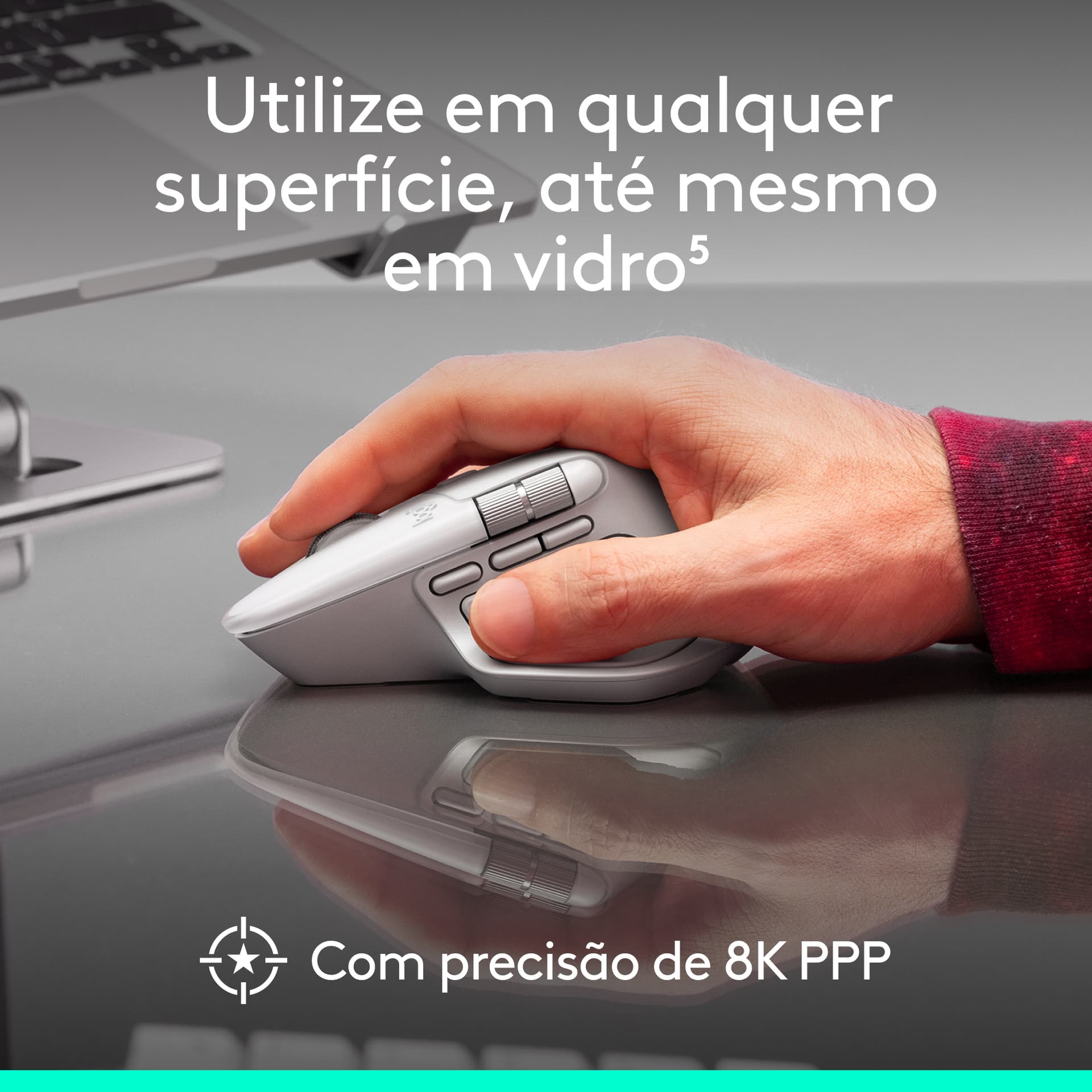 Logitech MX Master 4 for Mac, rato ergonómico com Bluetooth com feedback tátil de desempenho avançado, deslocamento ultrarrápido, carregamento por USB-C , MacOS, iPadOS, Windows - preto sideral, miniatura 10