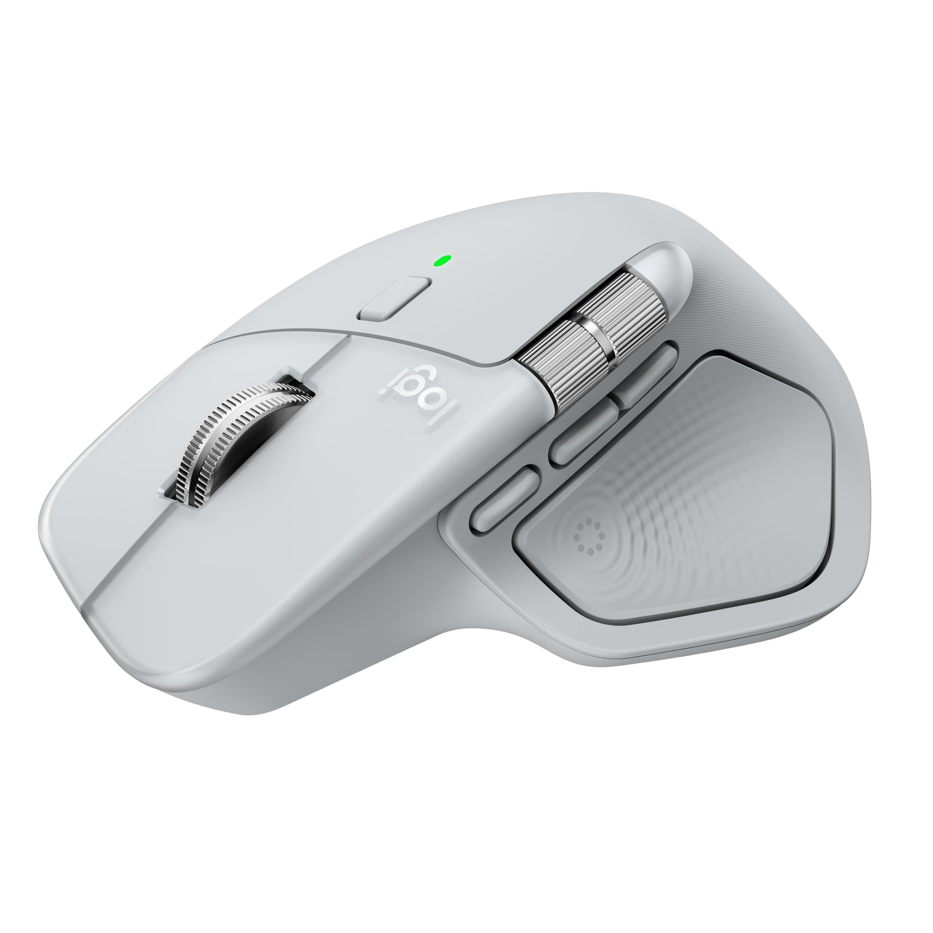 Logitech MX Master 4 for Mac, rato ergonómico com Bluetooth com feedback tátil de desempenho avançado, deslocamento ultrarrápido, carregamento por USB-C , MacOS, iPadOS, Windows - branco prateado, miniatura 2