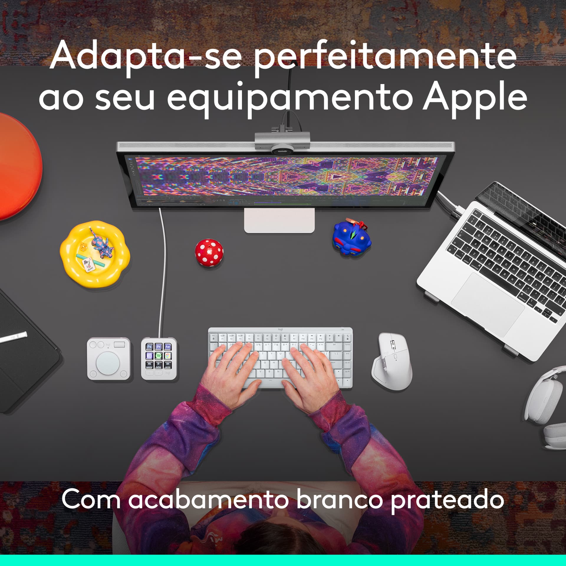 Logitech MX Master 4 for Mac, rato ergonómico com Bluetooth com feedback tátil de desempenho avançado, deslocamento ultrarrápido, carregamento por USB-C , MacOS, iPadOS, Windows - branco prateado, miniatura 13