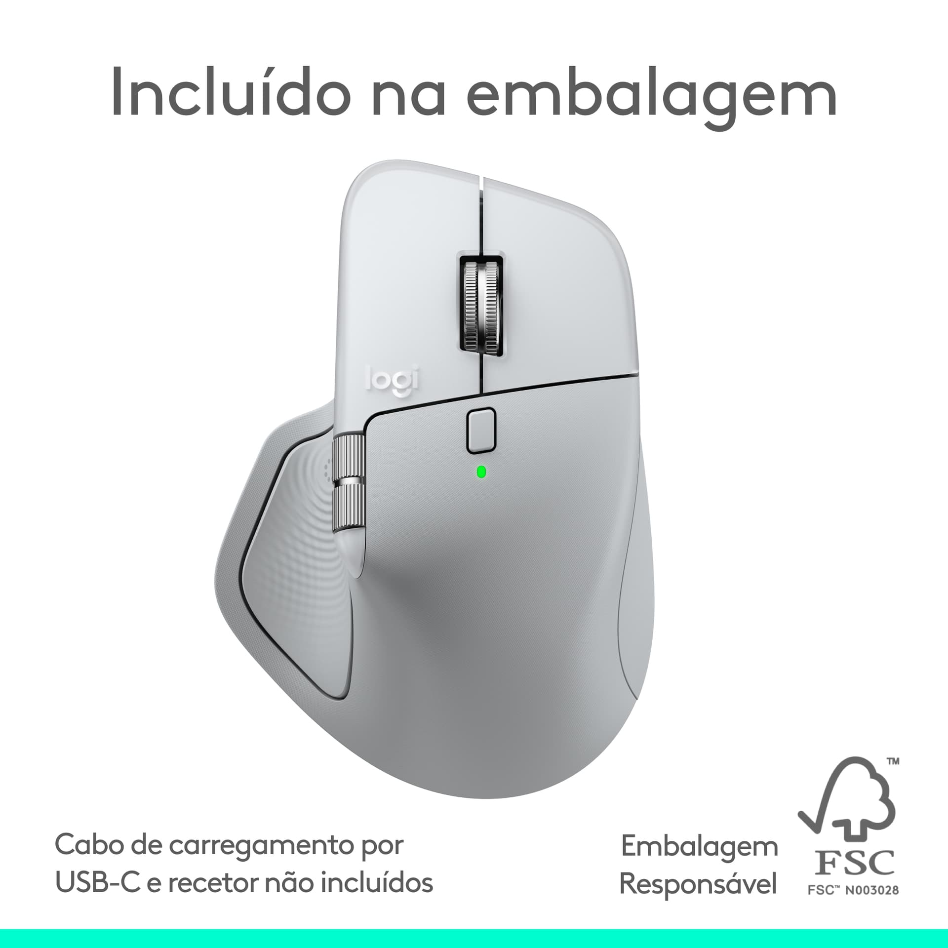 Logitech MX Master 4 for Mac, rato ergonómico com Bluetooth com feedback tátil de desempenho avançado, deslocamento ultrarrápido, carregamento por USB-C , MacOS, iPadOS, Windows - branco prateado, miniatura 17