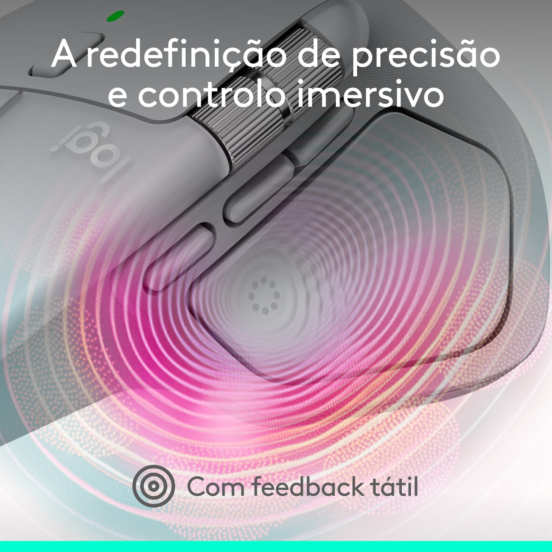 Logitech MX Master 4 for Mac, rato ergonómico com Bluetooth com feedback tátil de desempenho avançado, deslocamento ultrarrápido, carregamento por USB-C , MacOS, iPadOS, Windows - branco prateado, miniatura 8