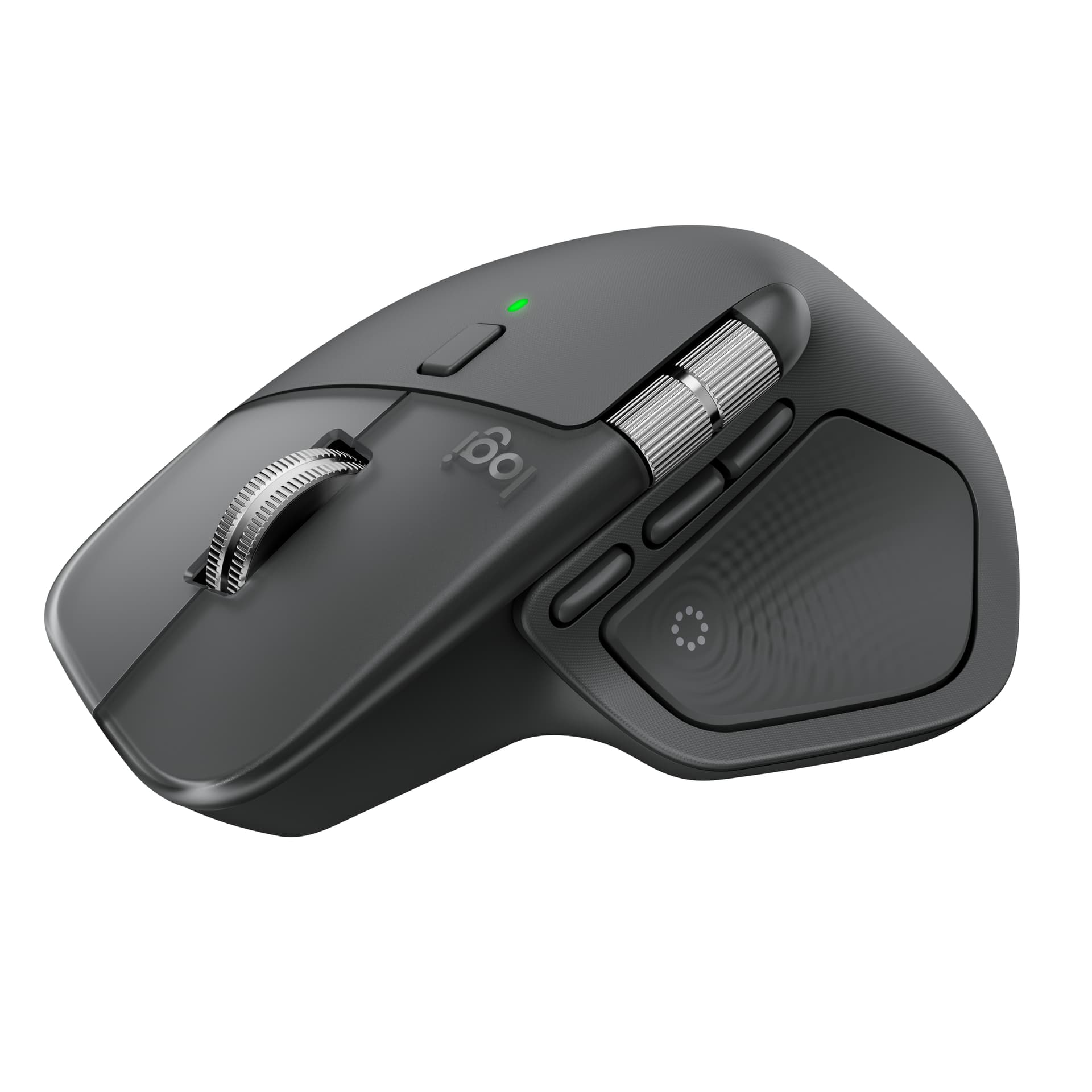 Logitech MX Master 4, rato ergonómico sem fios com feedback tátil de desempenho avançado, deslocamento ultrarrápido, carregamento por USB-C , Bluetooth, Windows, MacOS - cinzento claro, miniatura 2