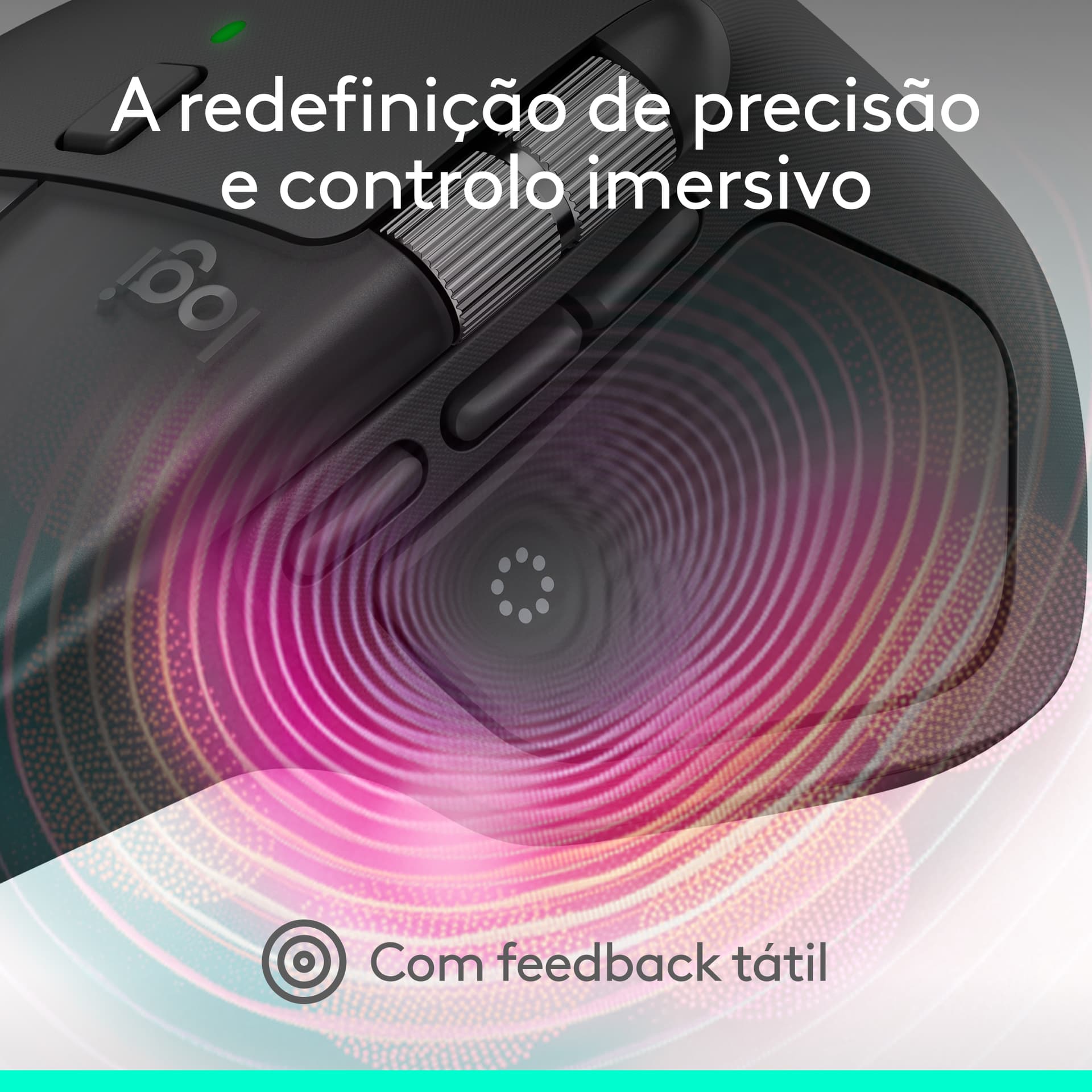 Logitech MX Master 4, rato ergonómico sem fios com feedback tátil de desempenho avançado, deslocamento ultrarrápido, carregamento por USB-C , Bluetooth, Windows, MacOS - cinzento claro, miniatura 16