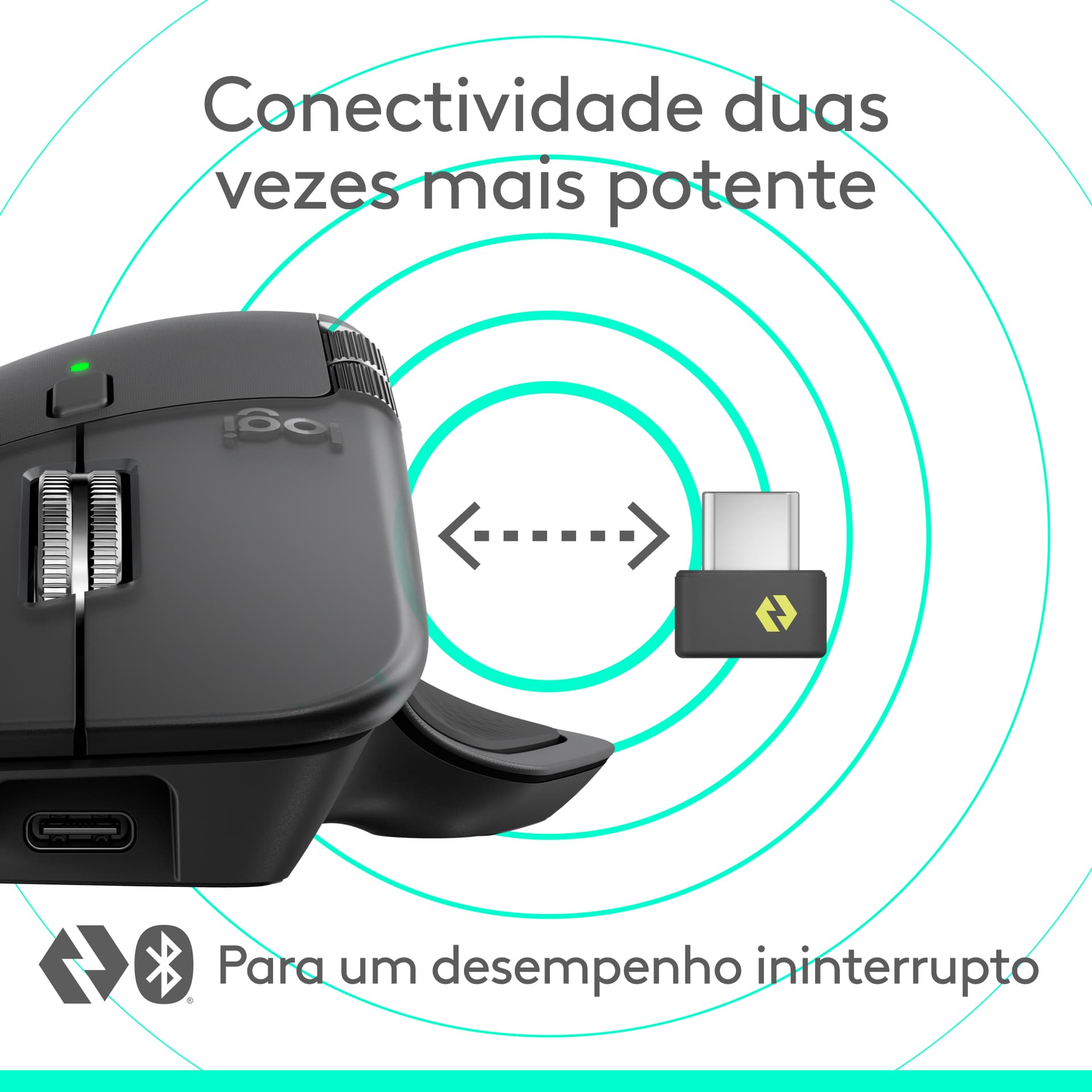 Logitech MX Master 4, rato ergonómico sem fios com feedback tátil de desempenho avançado, deslocamento ultrarrápido, carregamento por USB-C , Bluetooth, Windows, MacOS - cinzento claro, miniatura 20
