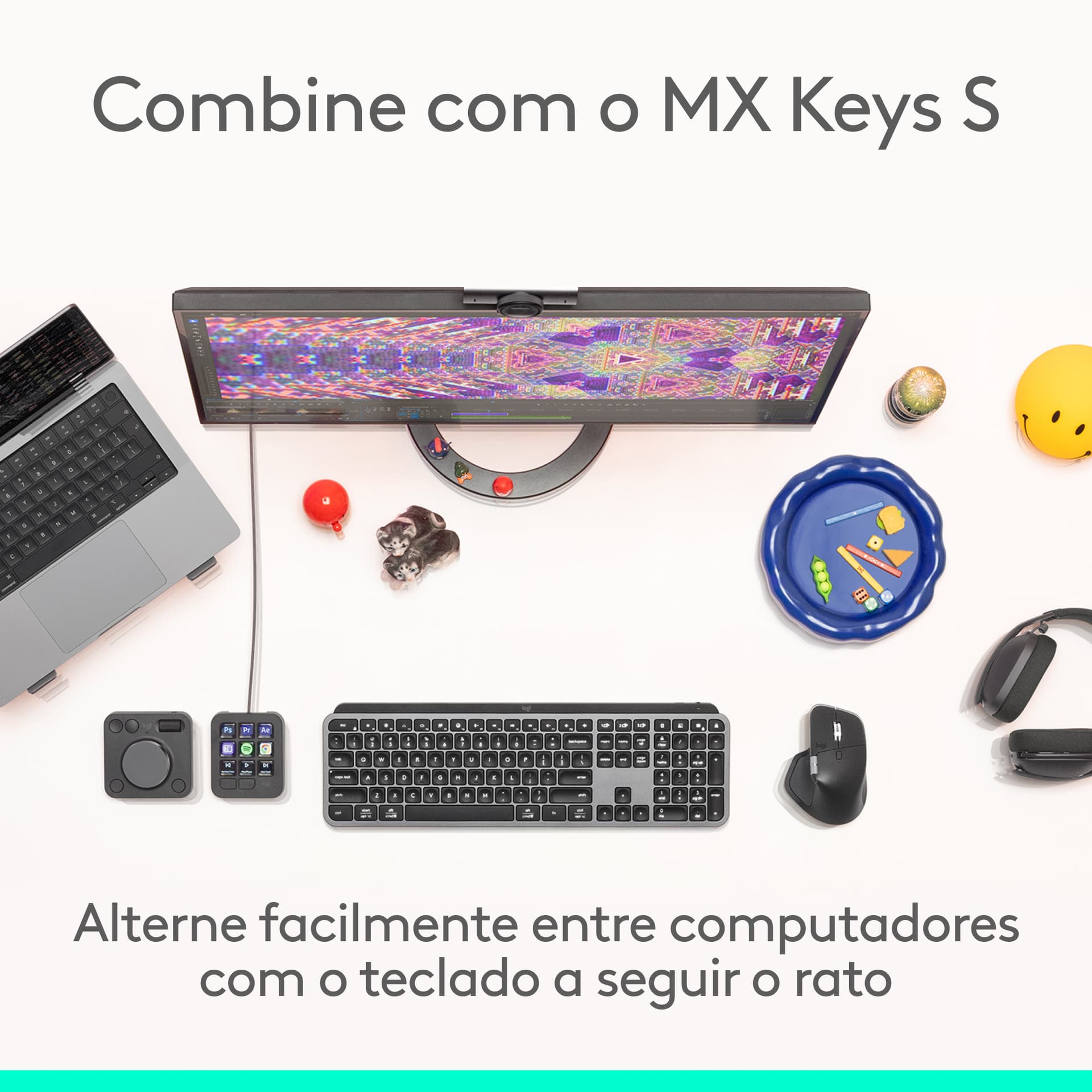 Logitech MX Master 4, rato ergonómico sem fios com feedback tátil de desempenho avançado, deslocamento ultrarrápido, carregamento por USB-C , Bluetooth, Windows, MacOS - cinzento claro, miniatura 21