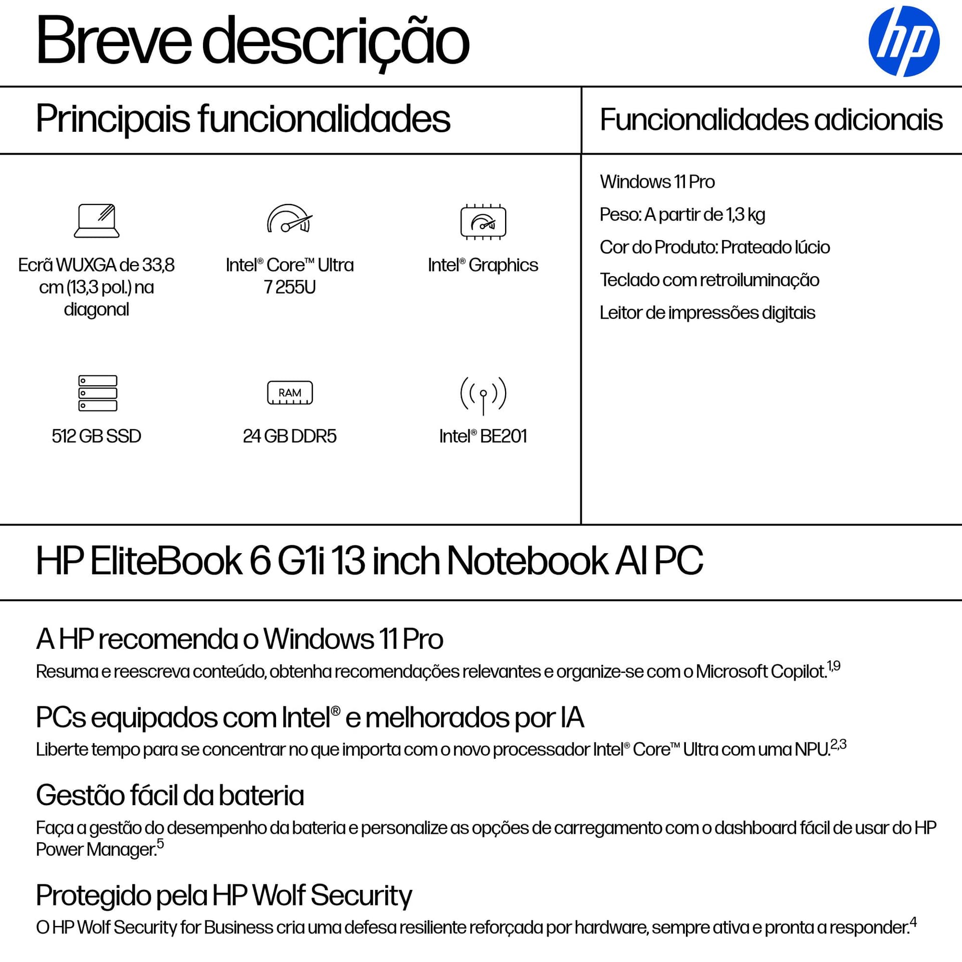 HP EliteBook 6 G1i 13 inch Notebook AI PC, miniatura 4