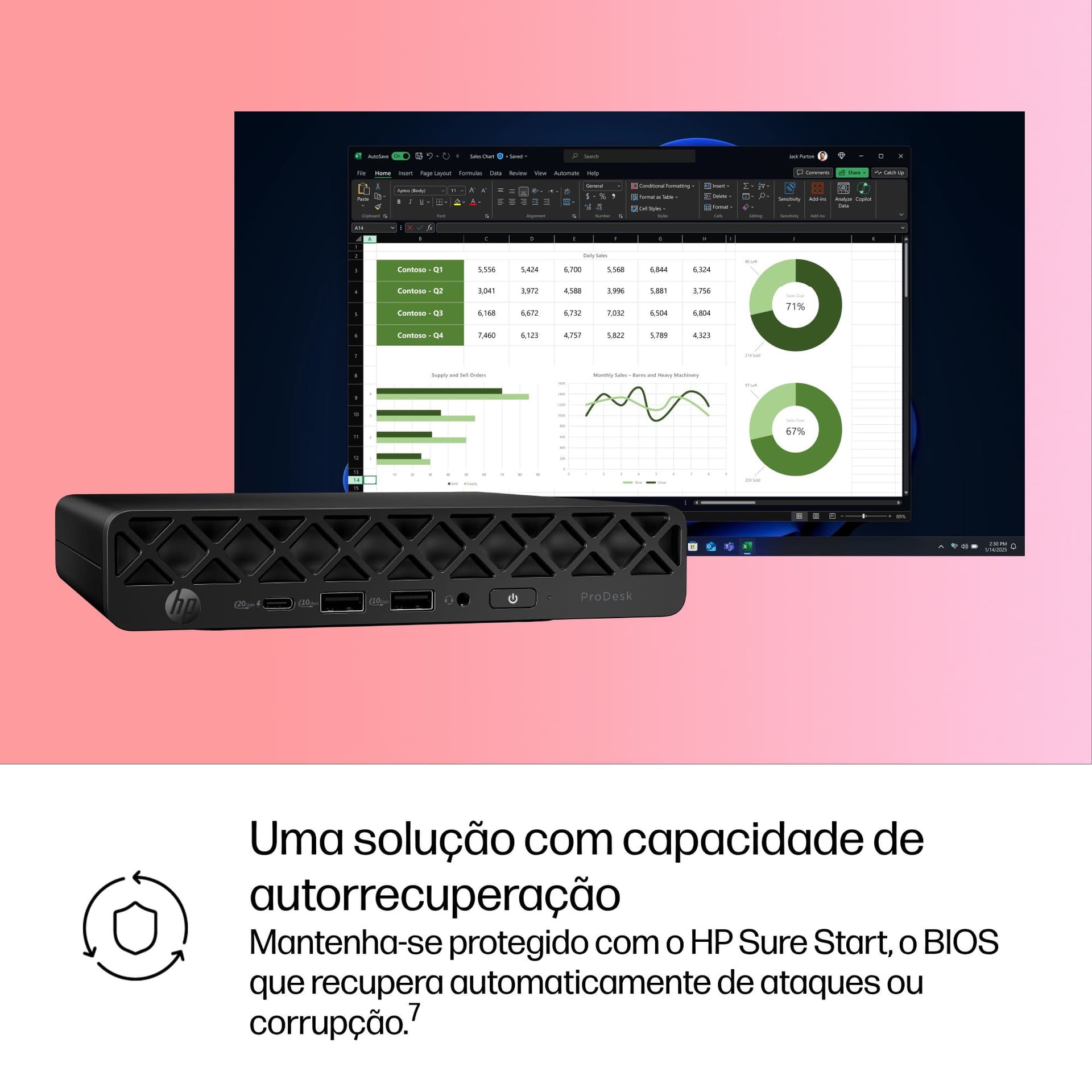 HP ProDesk 4 Mini G1i Desktop AI PC, miniatura 10