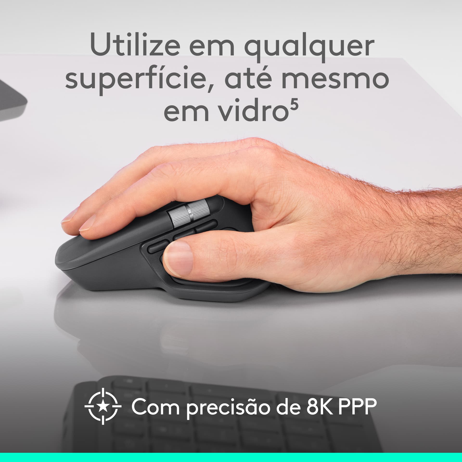 Logitech MX Master 4, rato ergonómico sem fios com feedback tátil de desempenho avançado, deslocamento ultrarrápido, carregamento por USB-C , Bluetooth, Windows, MacOS - grafite, miniatura 13
