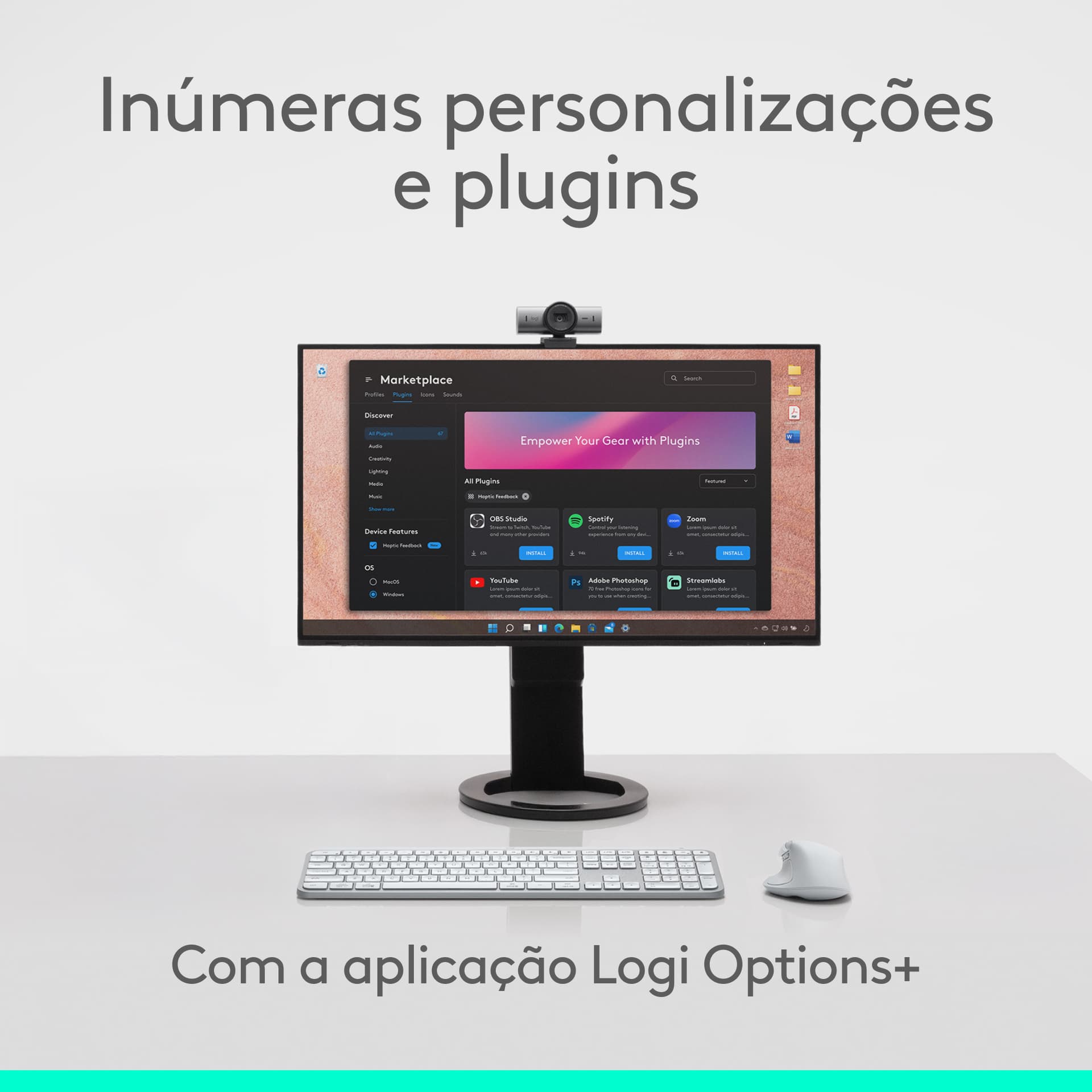 Logitech MX Master 4, rato ergonómico sem fios com feedback tátil de desempenho avançado, deslocamento ultrarrápido, carregamento por USB-C , Bluetooth, Windows, MacOS - grafite, miniatura 16