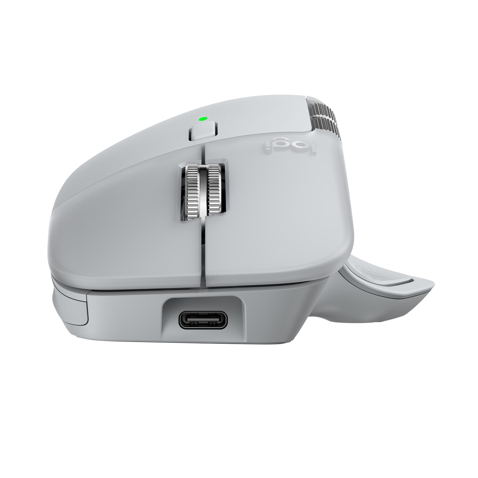 Logitech MX Master 4, rato ergonómico sem fios com feedback tátil de desempenho avançado, deslocamento ultrarrápido, carregamento por USB-C , Bluetooth, Windows, MacOS - grafite, miniatura 3
