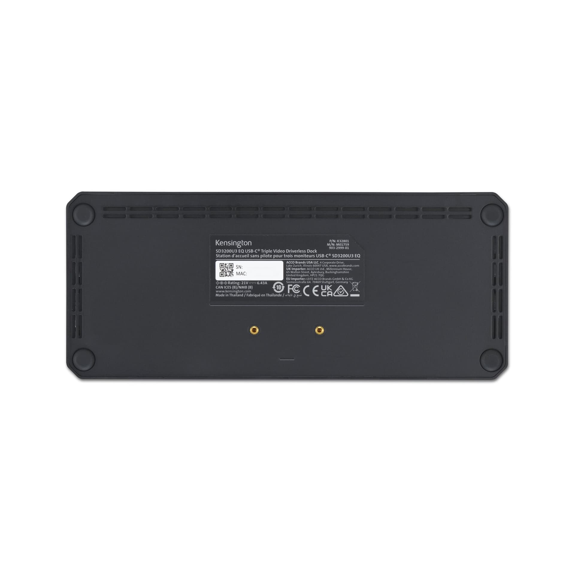 Kensington Estação de Docking Sem Driver SD4843P EQ USB-C 10Gbps Triplo Vídeo, miniatura 8