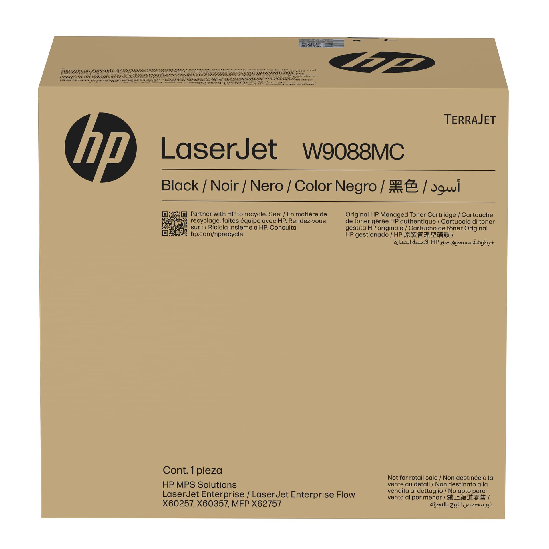 HP Toner LaserJet Managed W9088MC Preto, miniatura 1