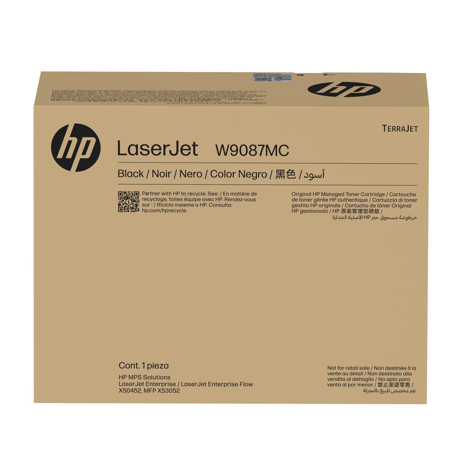 HP Toner LaserJet Preto Managed W9087MC, miniatura 1