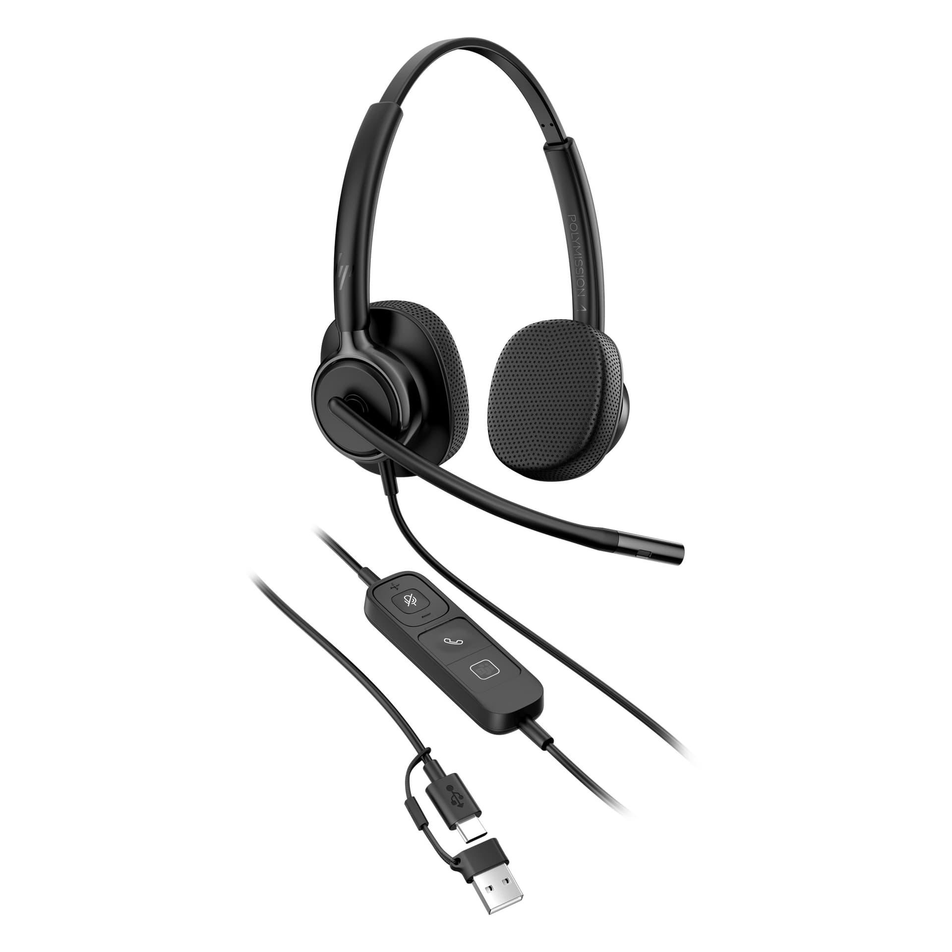 HP Poly Headset estéreo USB com fios Mission 425, miniatura 3
